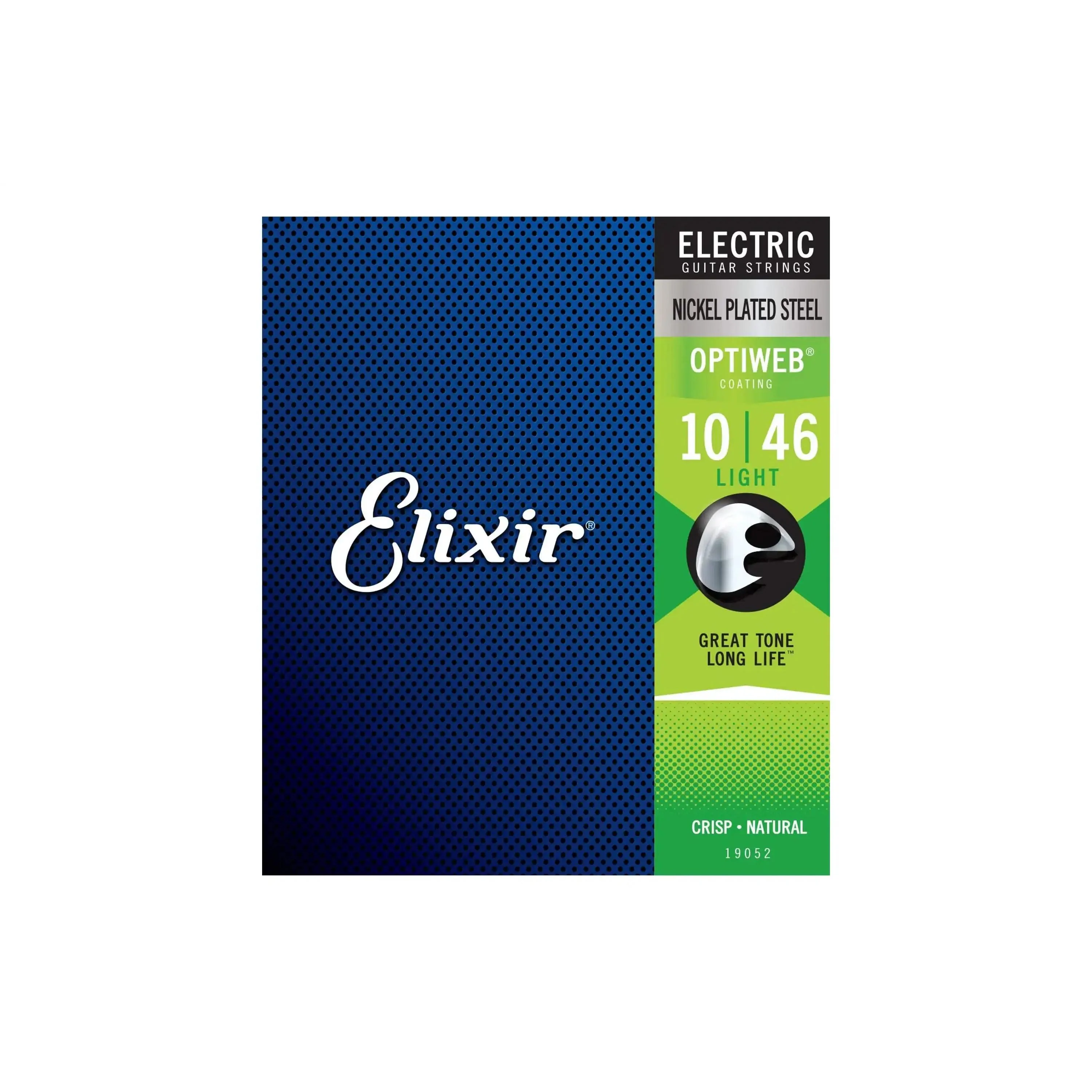 Elixir 19052 Optiweb Nickel Plated Steel Electric Guitar Strings - Light .010-.046