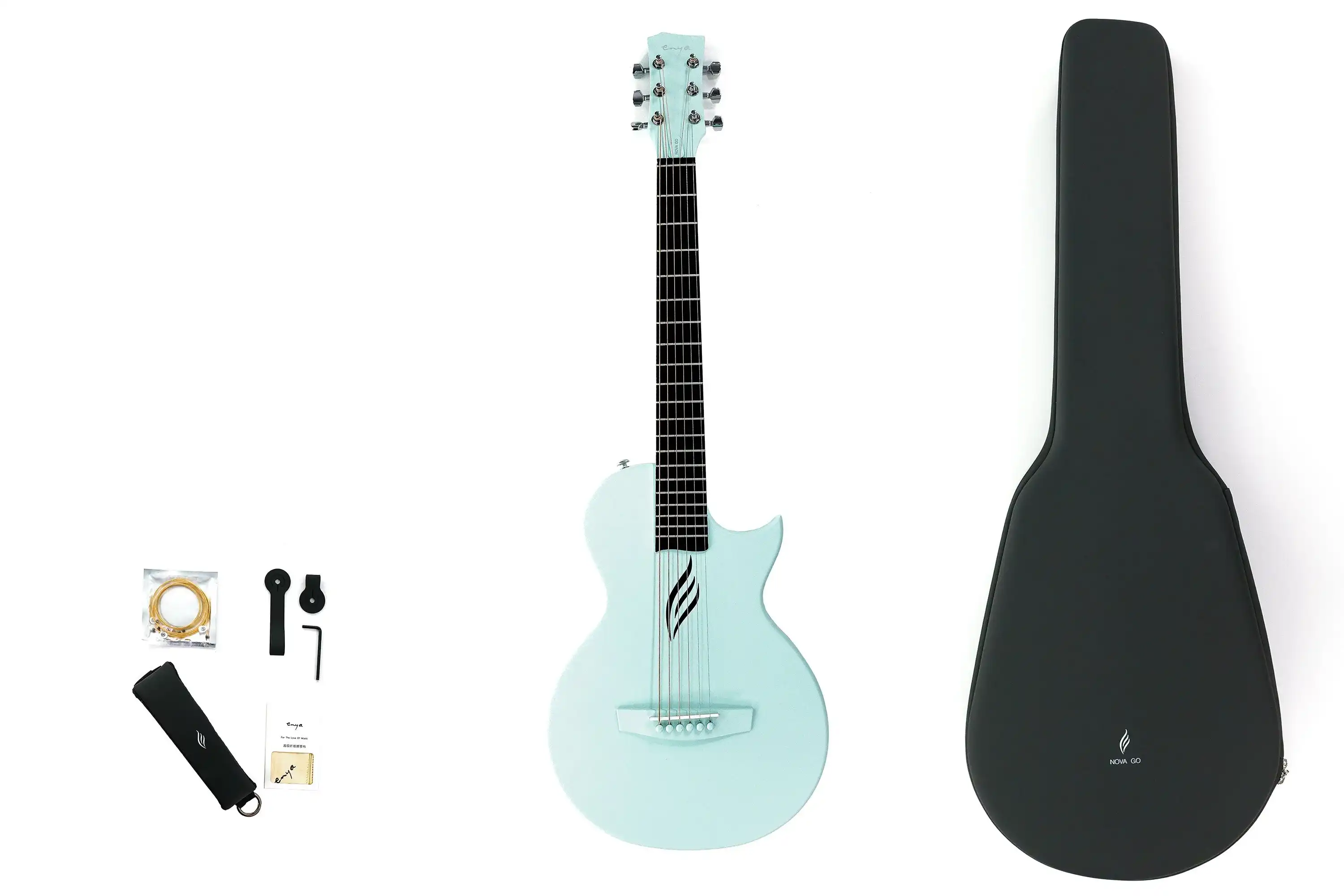Enya Nova Go Carbon Fiber Acoustic Guitar - Blue