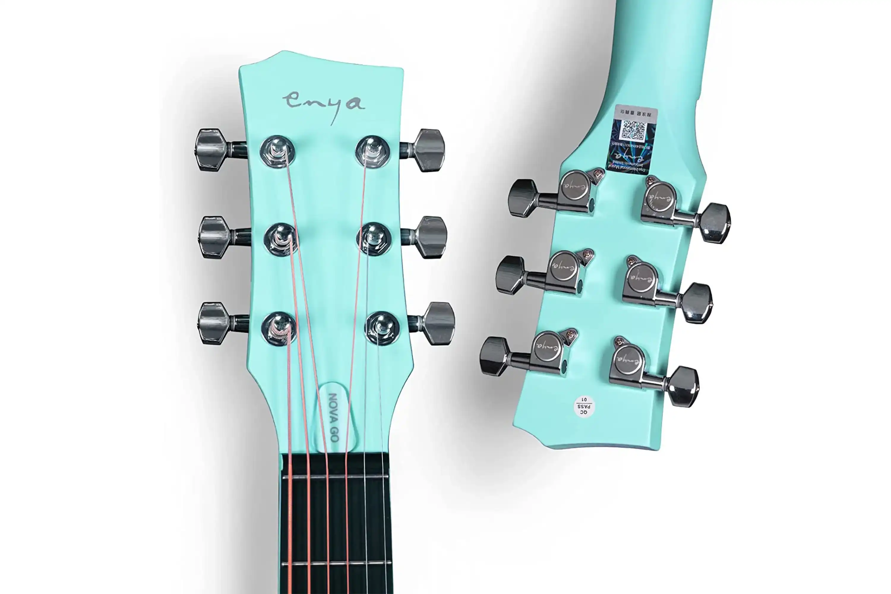 Enya Nova Go Carbon Fiber Acoustic Guitar - Blue - Image 8