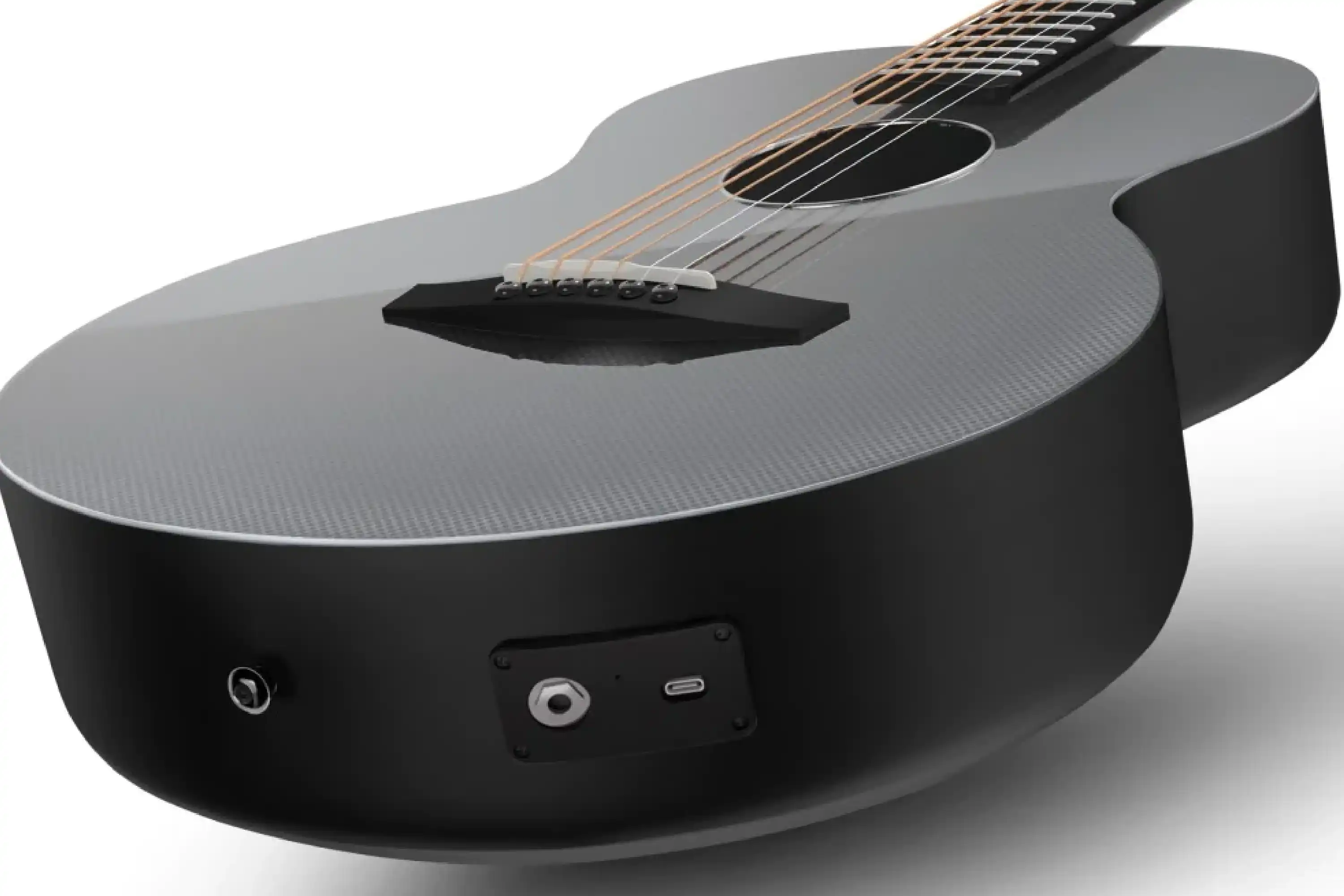Enya X3 Pro Mini SP1 Carbon Fiber Guitar w/ EQ - Black - Image 2