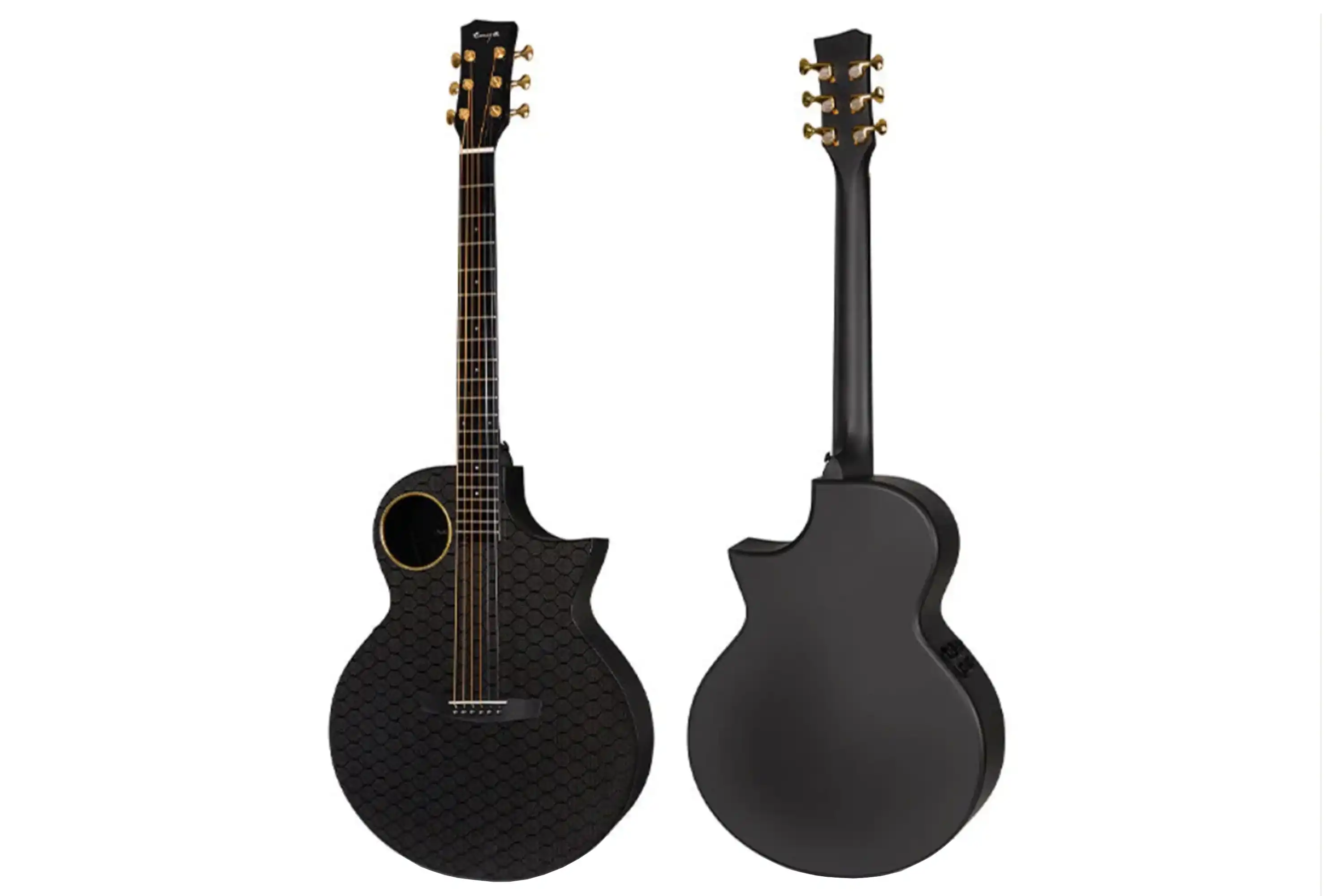 Enya X4 Pro Carbon Fiber Acoustic Electric Guitar - Black - Image 5