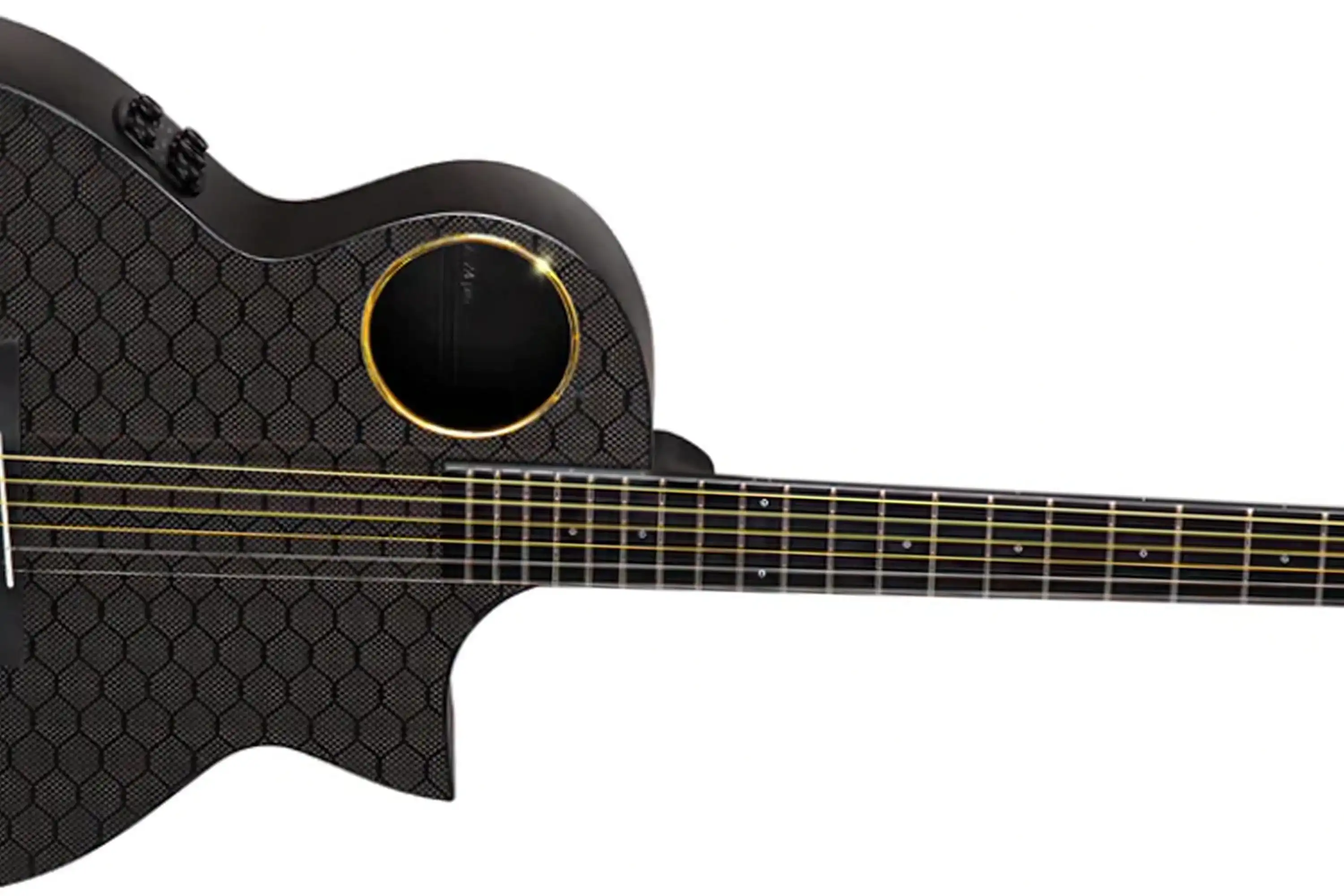 Enya X4 Pro Carbon Fiber Acoustic Electric Guitar - Black - Image 6