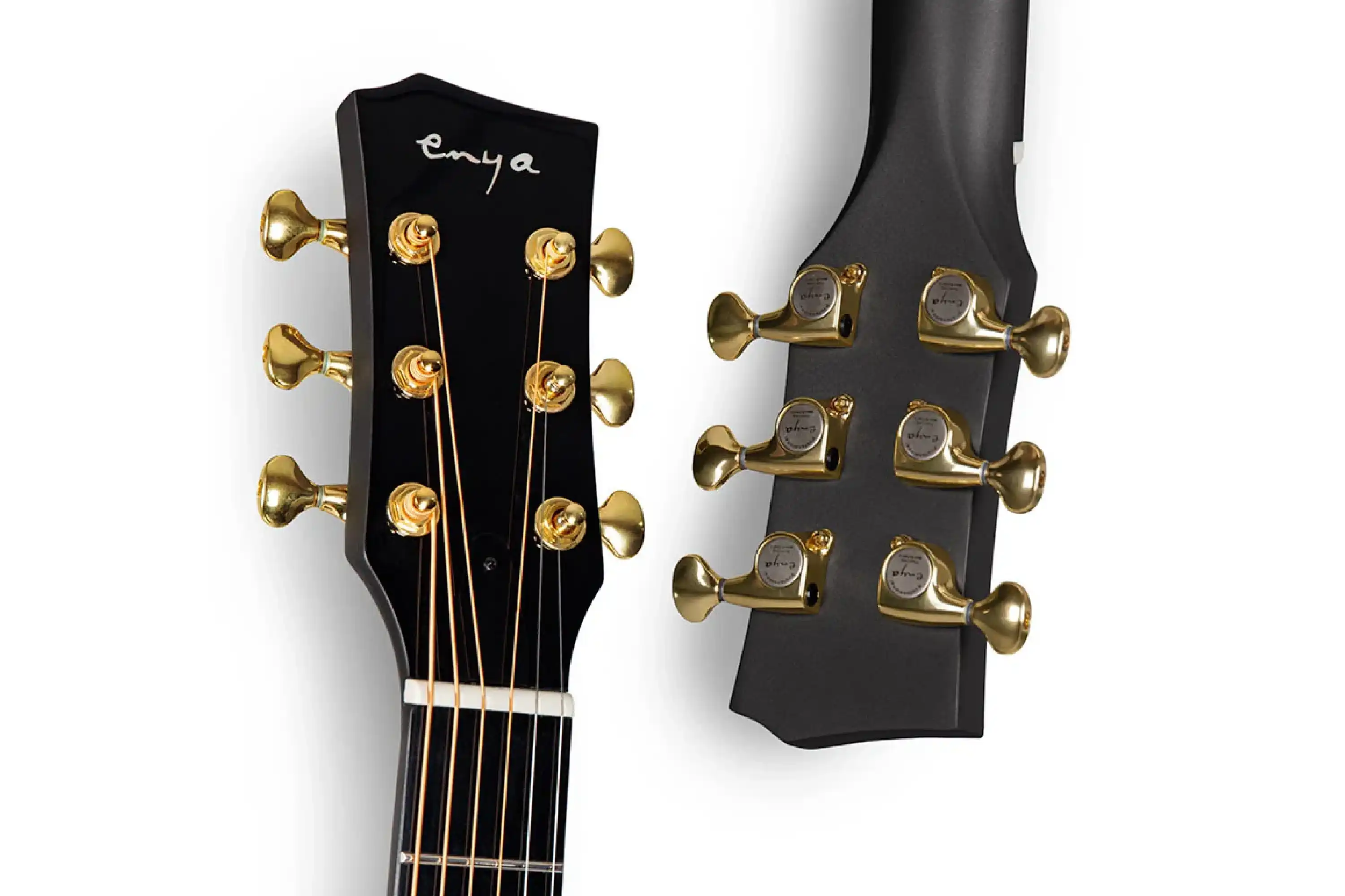 Enya X4 Pro Mini Carbon Fiber Acoustic Electric Guitar - Black - Image 7