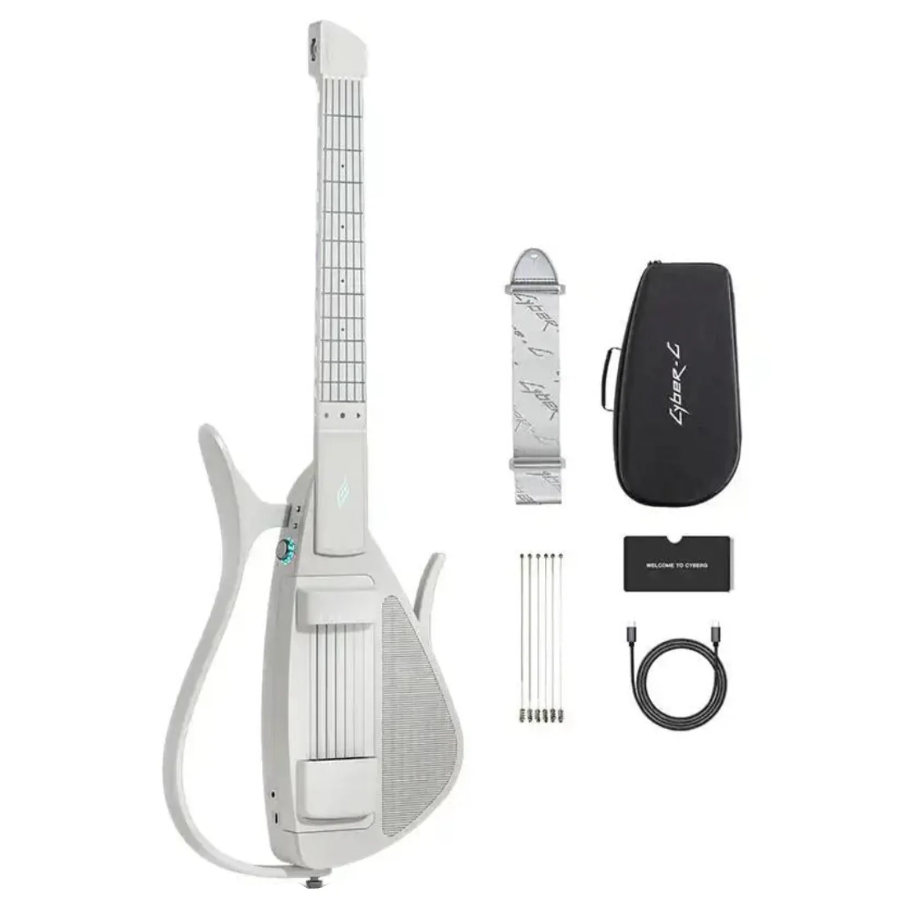Enya Cyber-G White String Model Electric Guitar