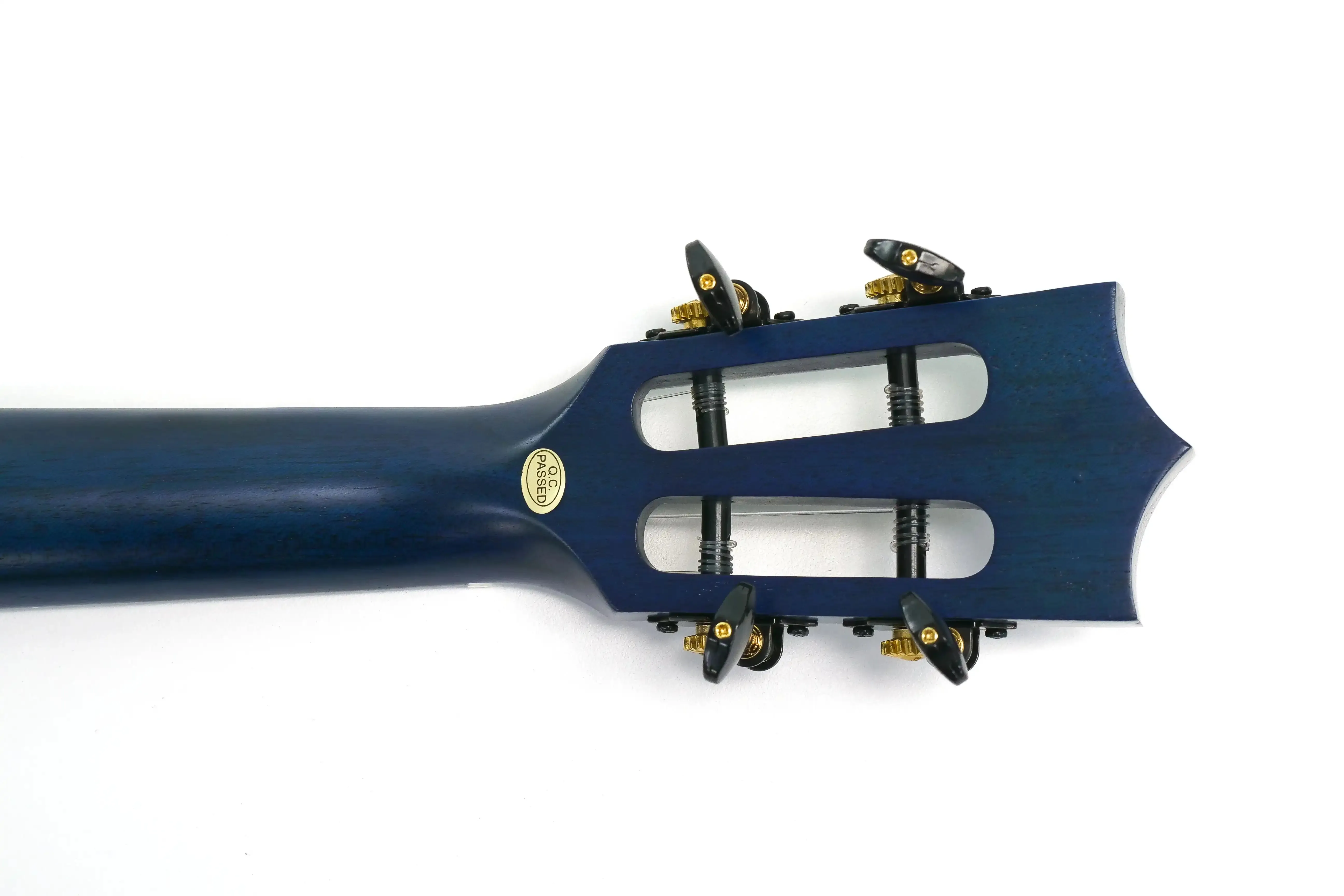 Enya EUC-MAD-BU Blue Solid Mahogany Concert Ukulele - Image 7