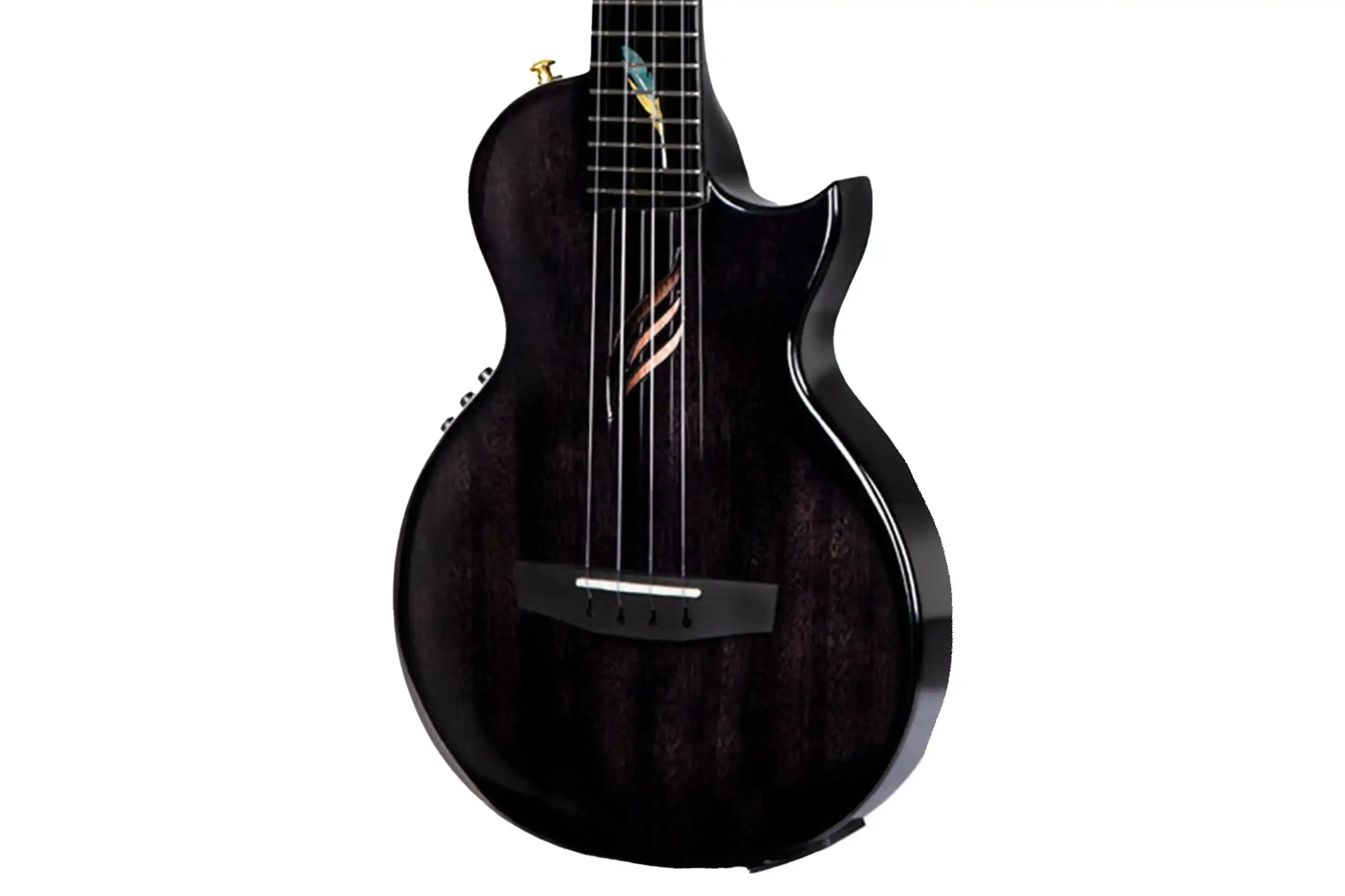 Enya EUT-FEATHER/BK Black Mahogany Feather Tenor Ukulele with Pickup