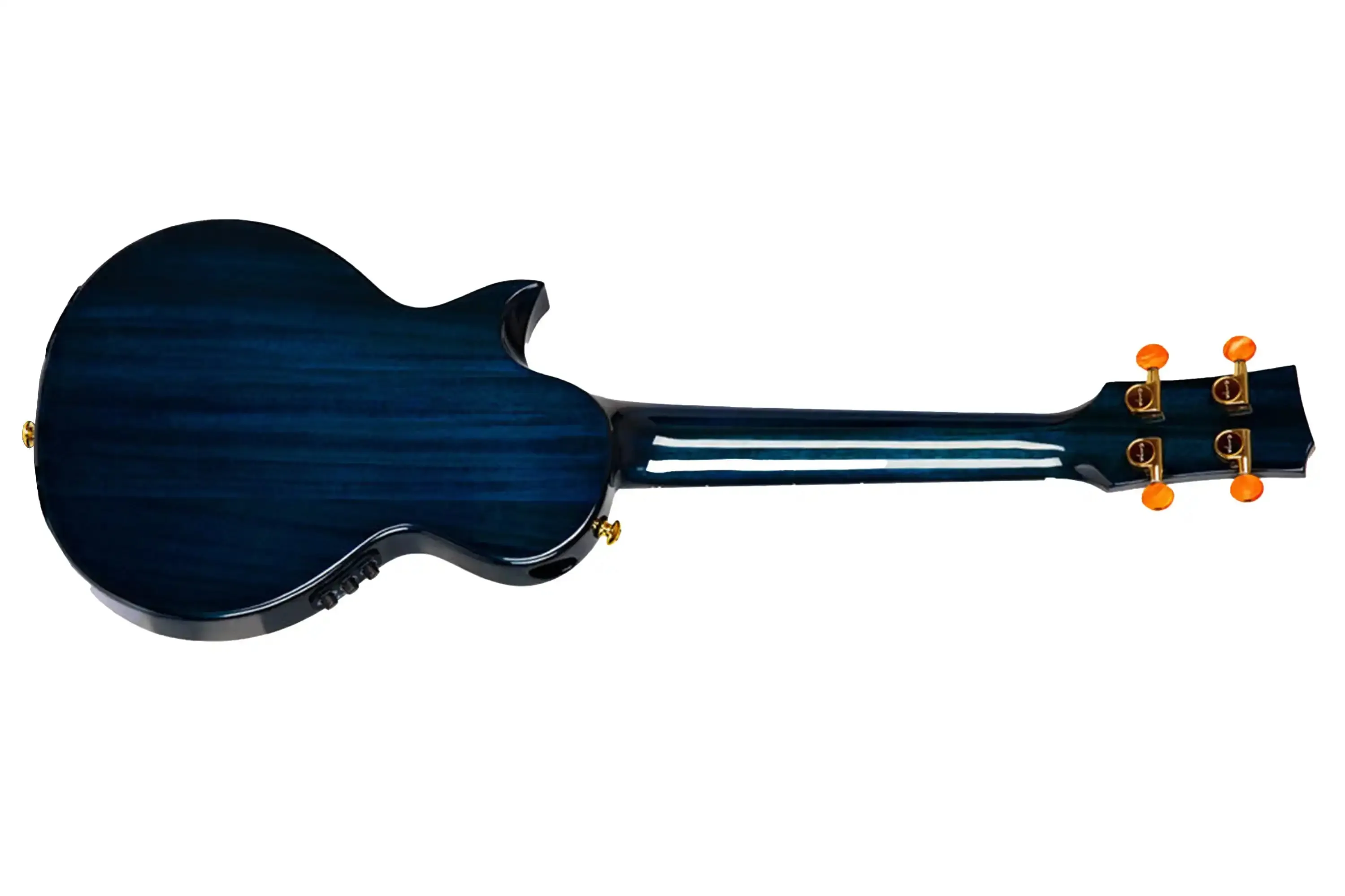 Enya EUT-FEATHER/BU Blue Mahogany Feather Tenor Ukulele w/ Pickup - Image 4