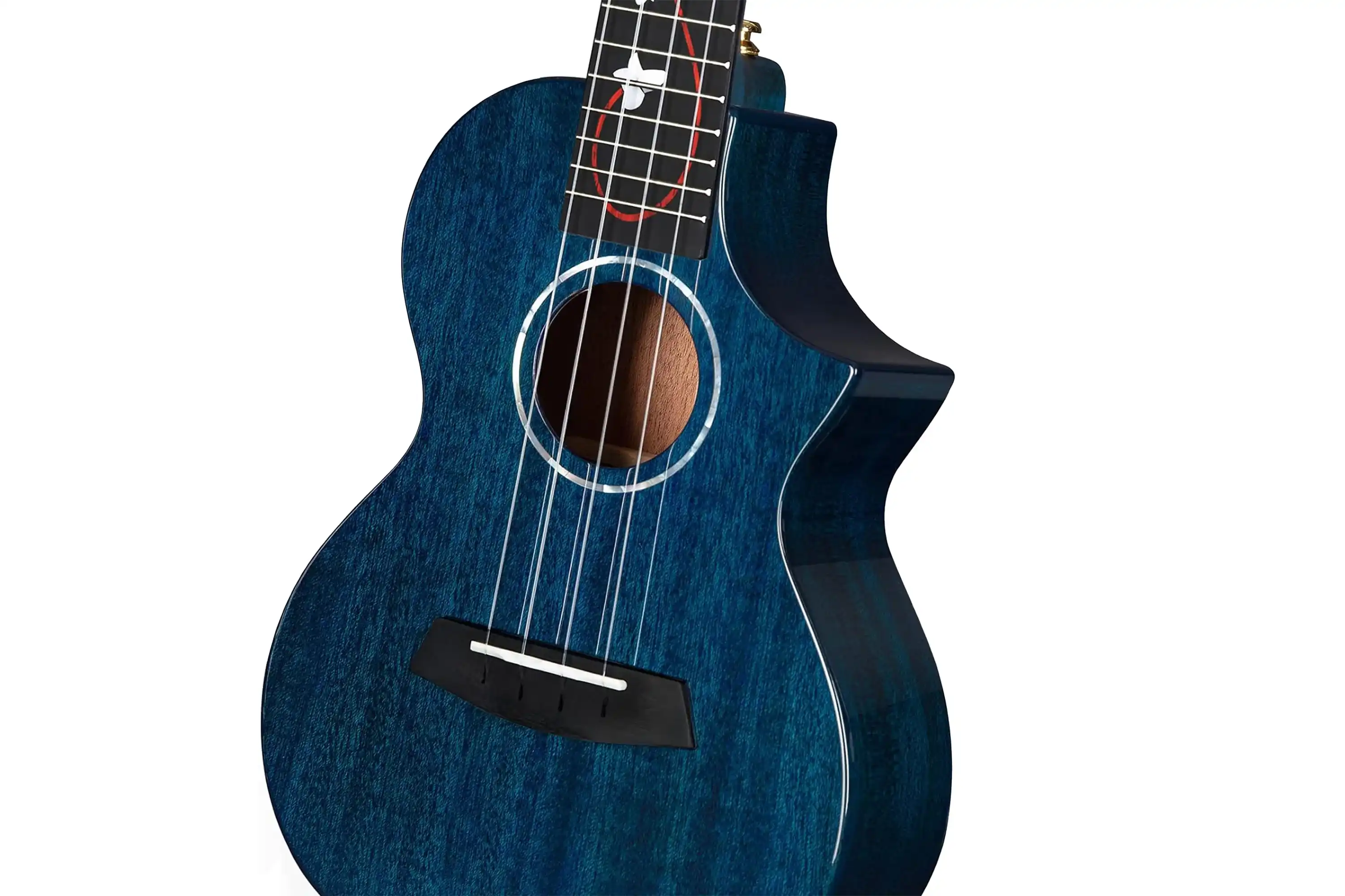 Enya EUT-M6-BU Solid Mahogany Tenor Ukulele - Blue - Image 7