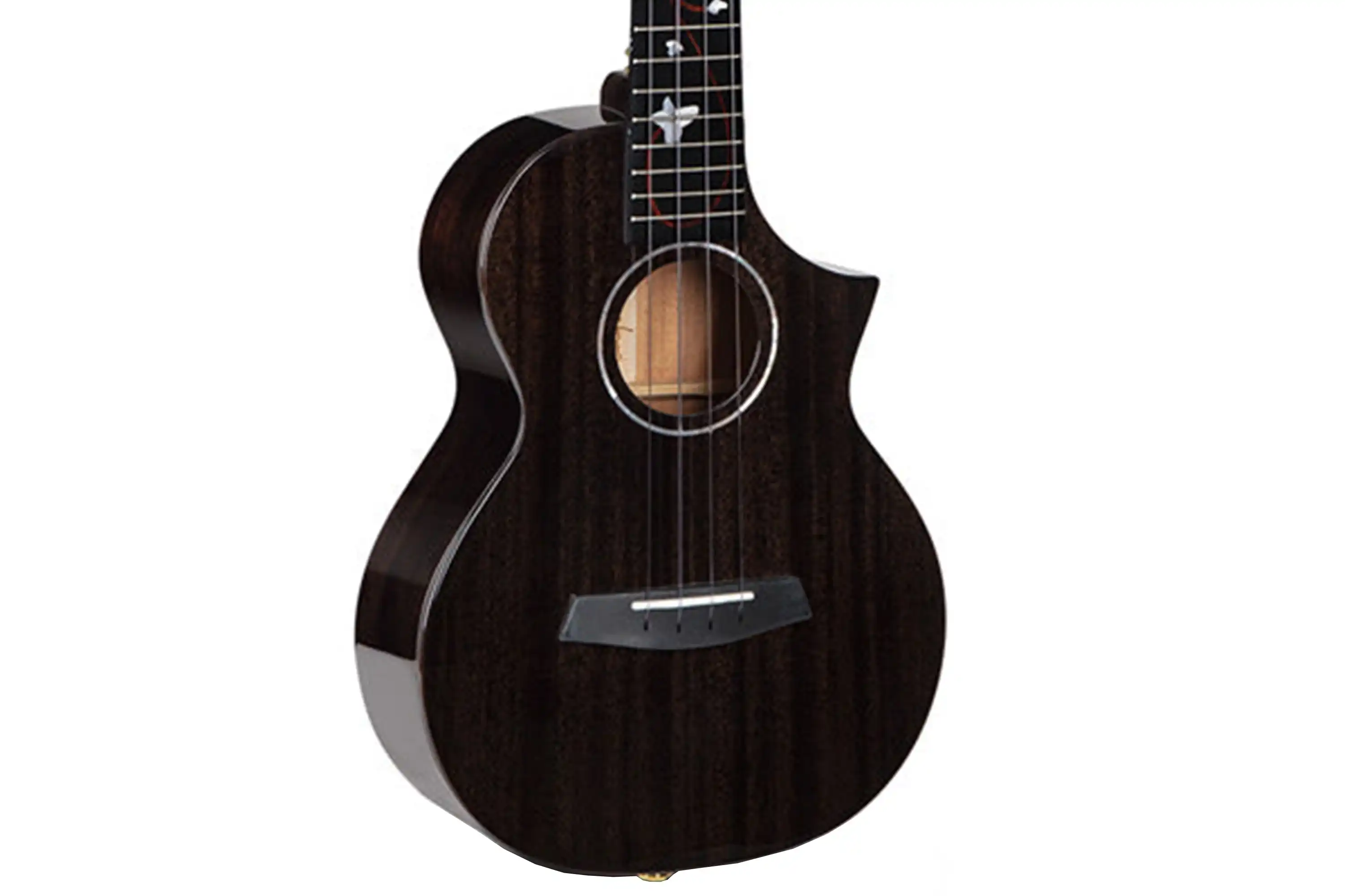 Enya EUT-M6-BK-EQ Solid Mahogany Tenor Ukulele w/ Pickup - Black