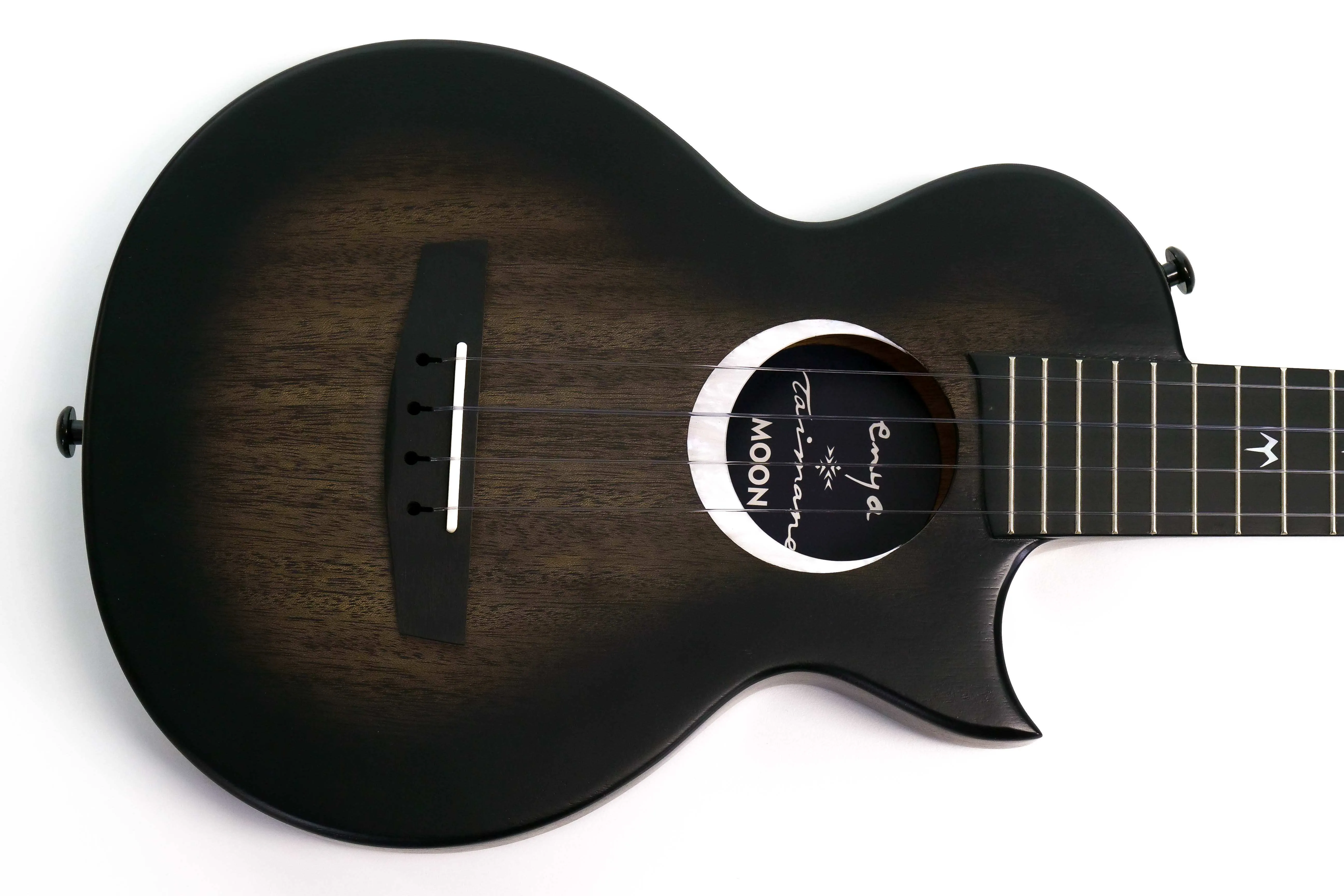 Enya EUT-MOON-BK Taimane Signature Acoustic Tenor Ukulele - Black