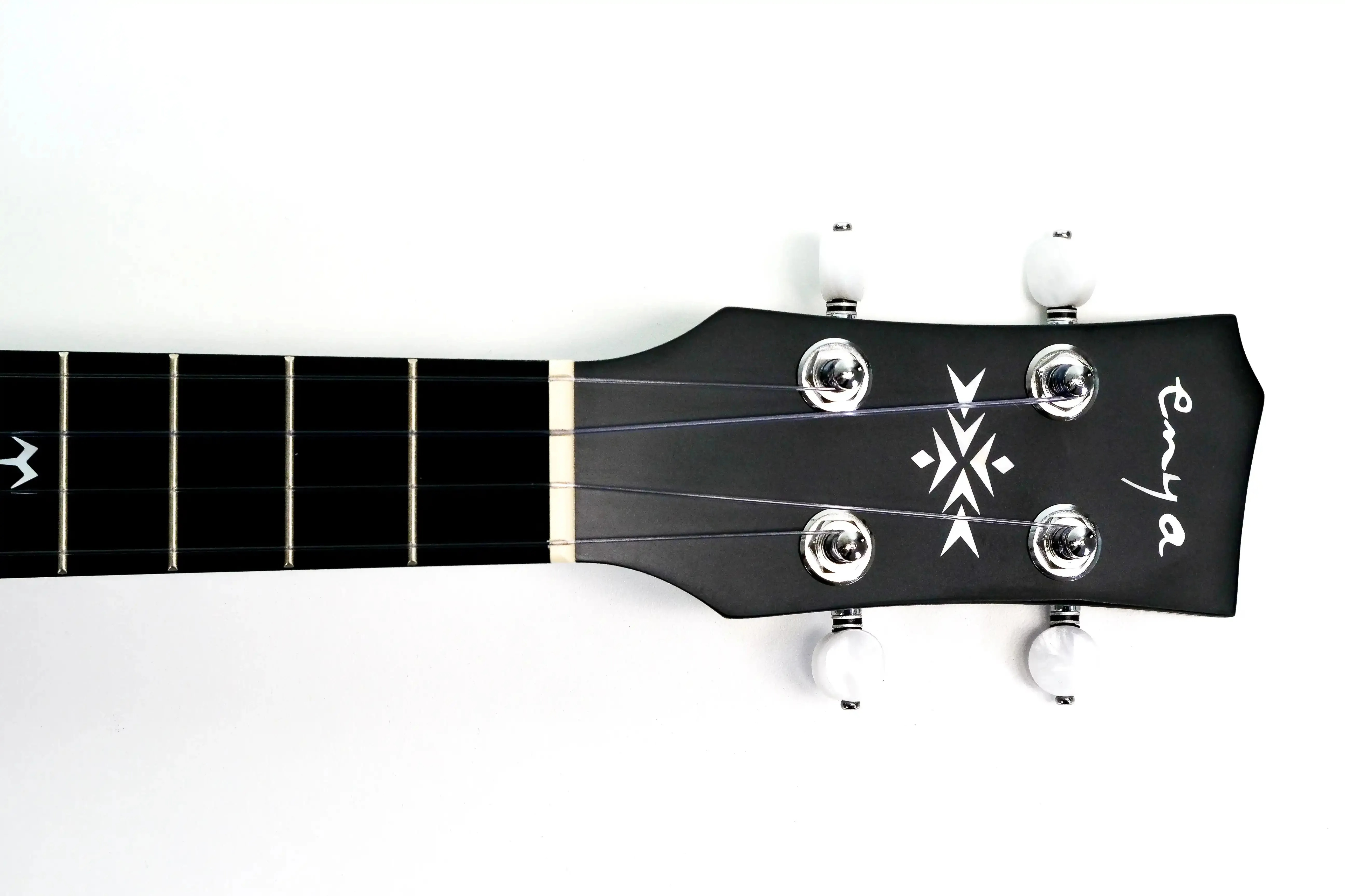 Enya EUT-MOON-BK Taimane Signature Acoustic Tenor Ukulele - Black - Image 7