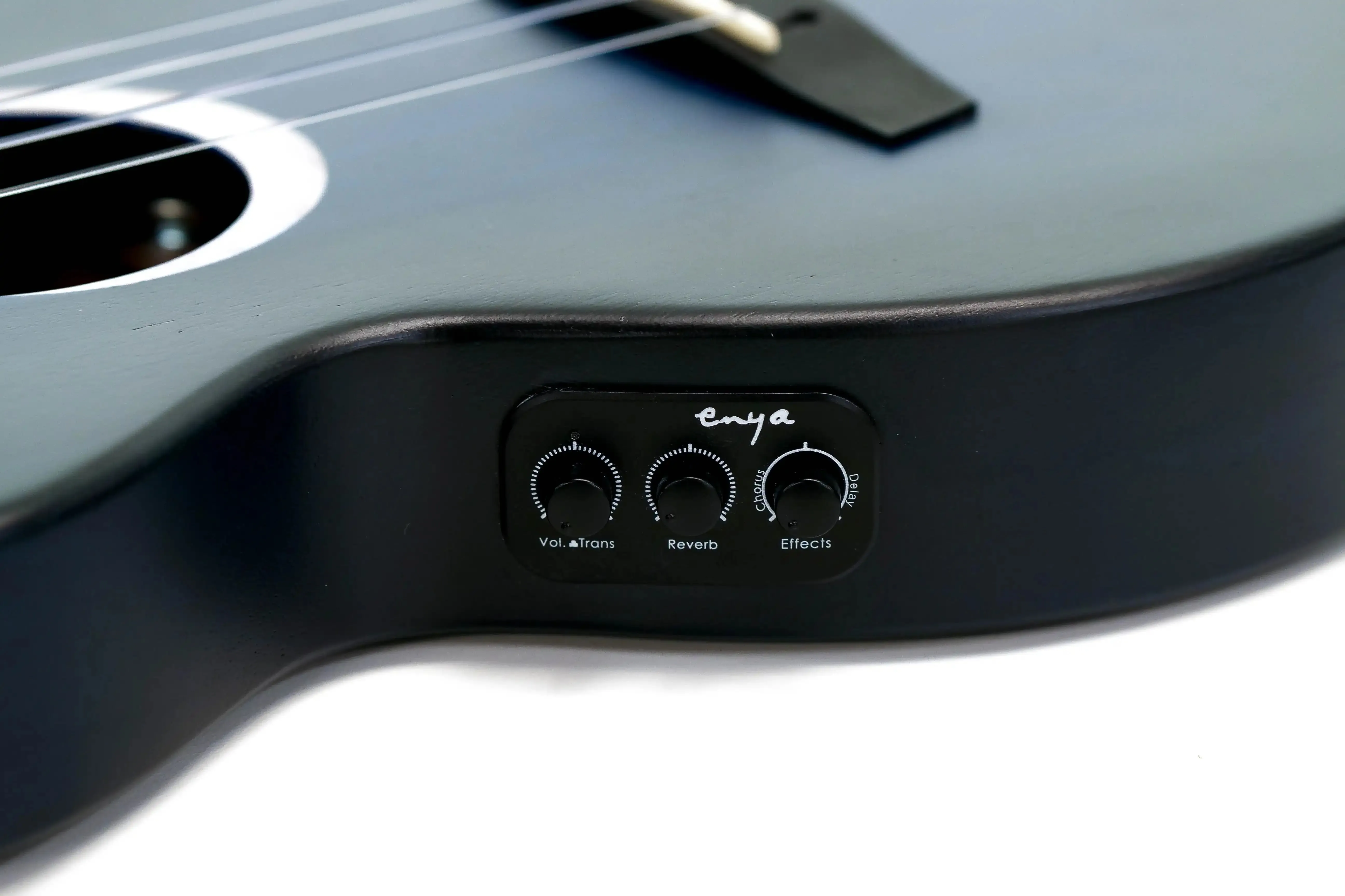 Enya EUT-MOON-BU-EQ Taimane Signature AcousticPlus Tenor Ukulele - Blue - Image 5