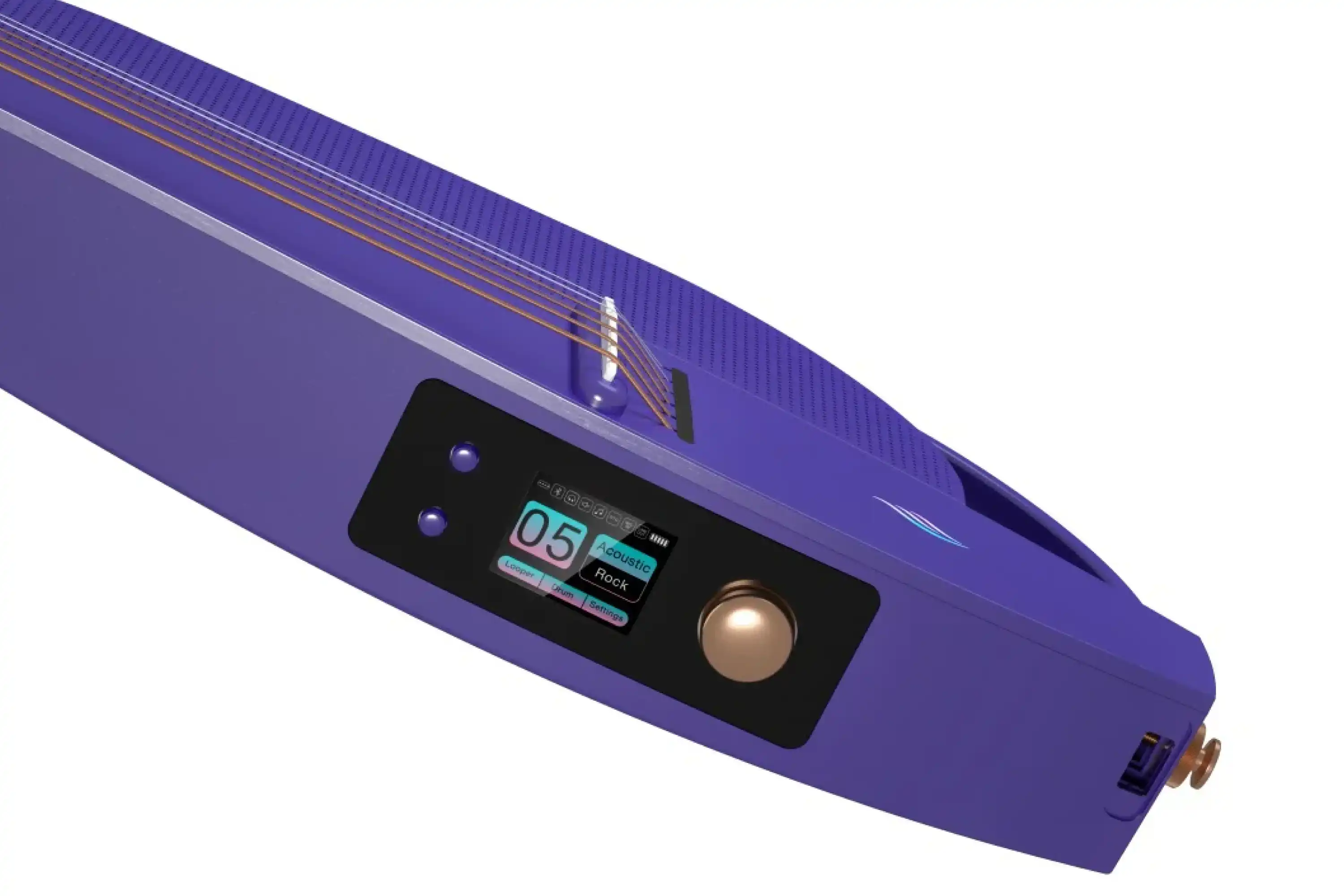 Enya NEXG 2 All-in-One Deluxe Smart Audio Loop Guitar - Purple - Image 7