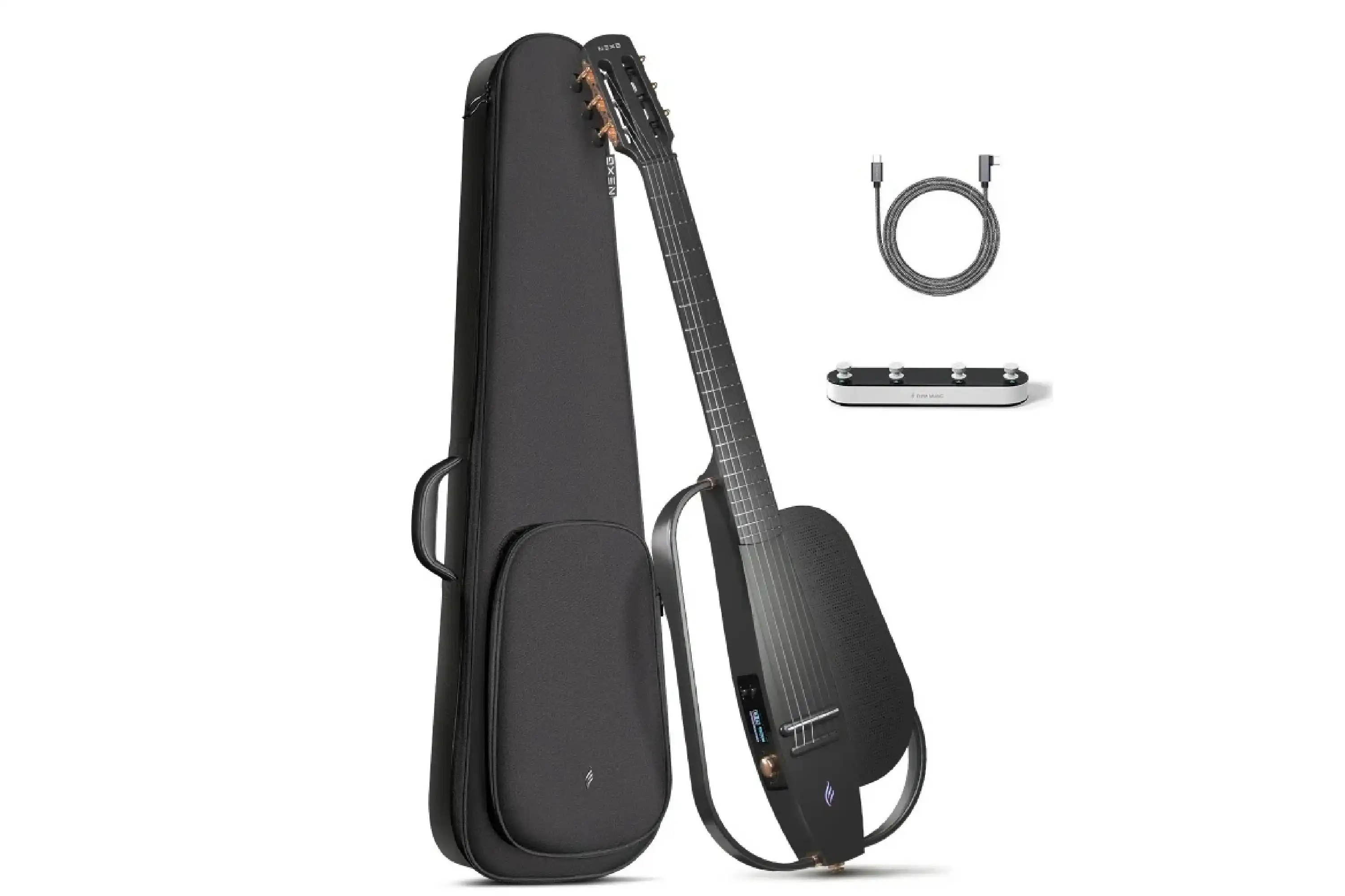 Enya NEXG-2N Carbon Fiber Nylon String Smart Audio Guitar - Black - Image 2