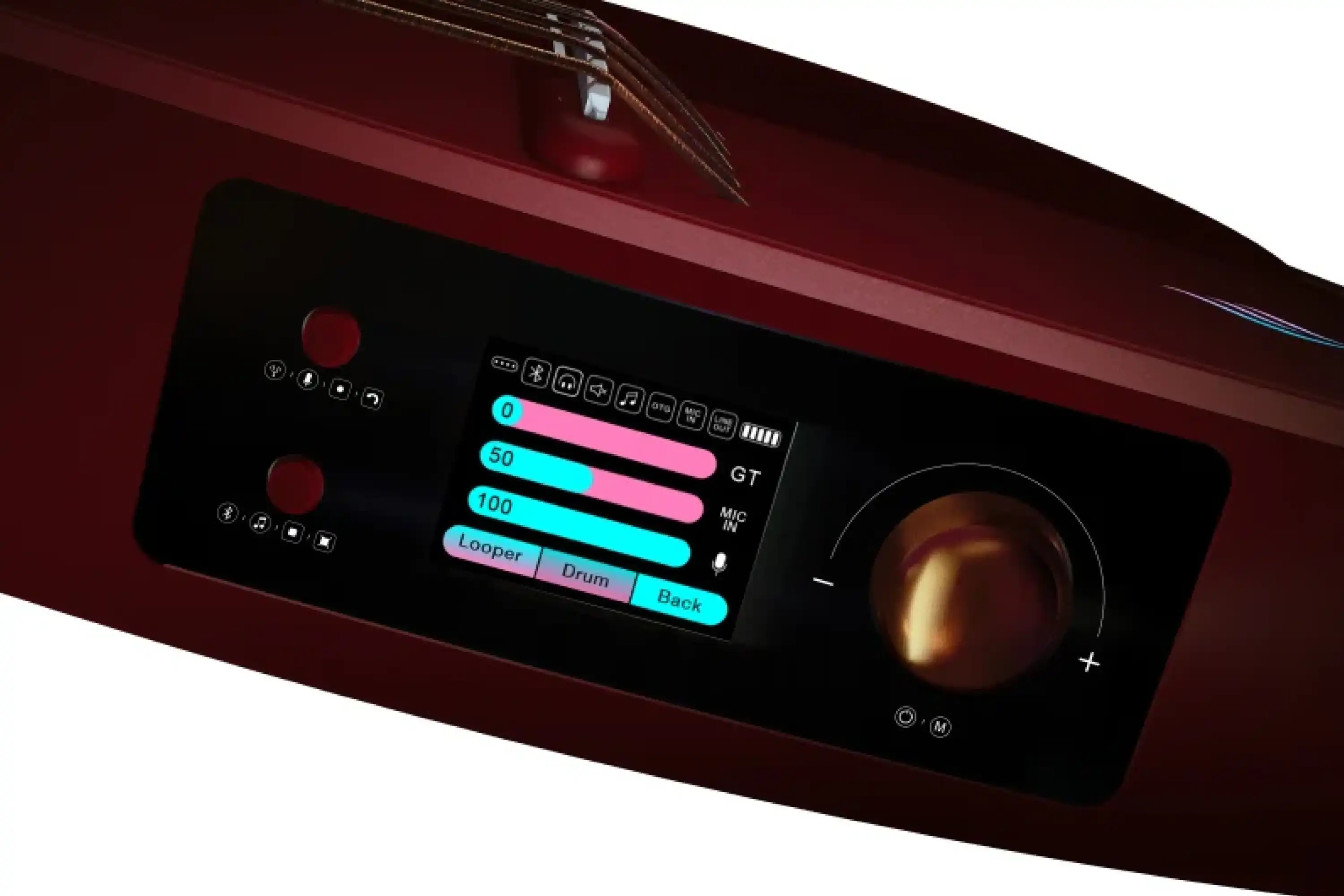 Enya NEXG 2N Carbon Fiber Smart Audio Guitar - Red - Image 4