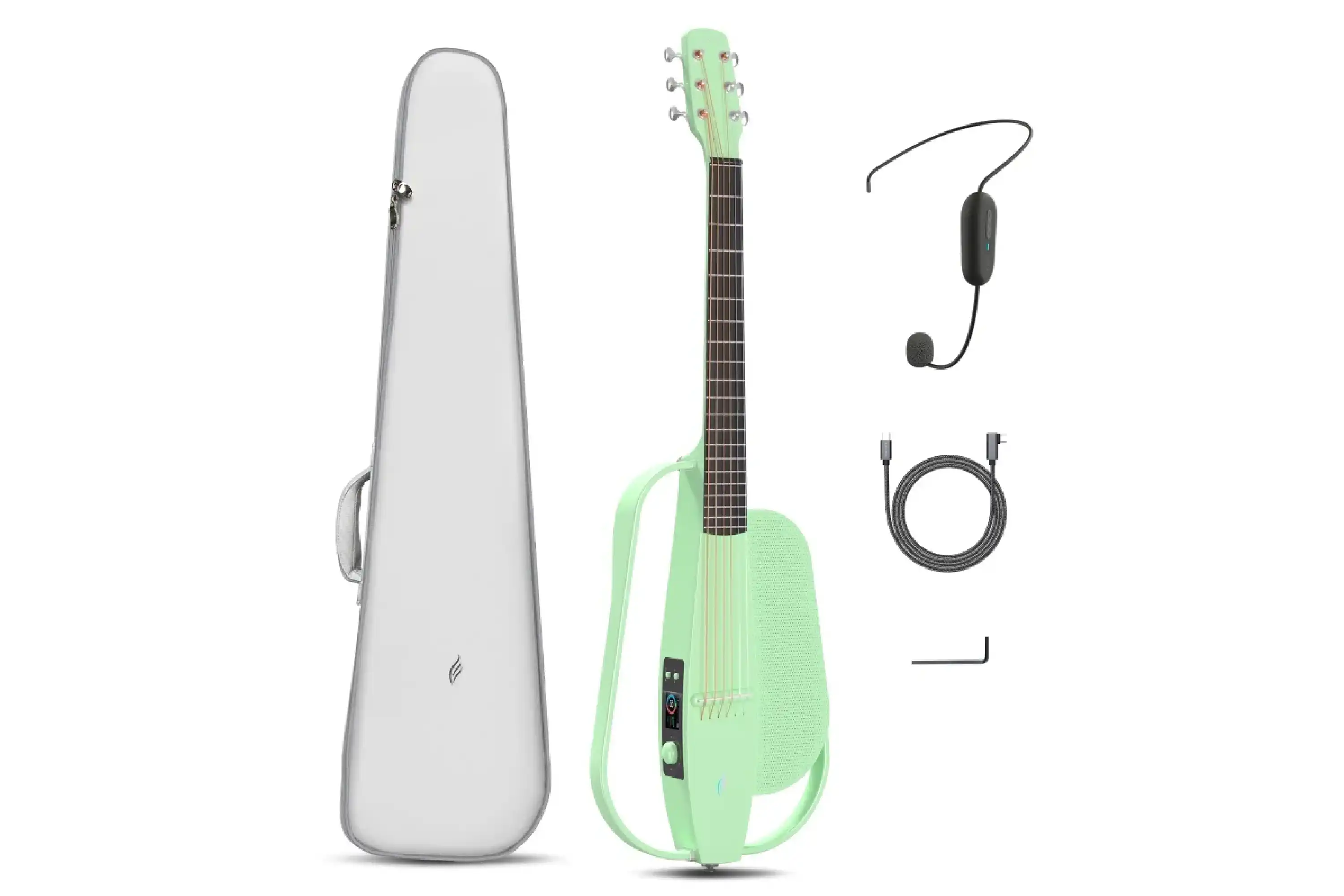 Enya NEXG SE Carbon Fiber Smart Audio Guitar - Green - Image 6