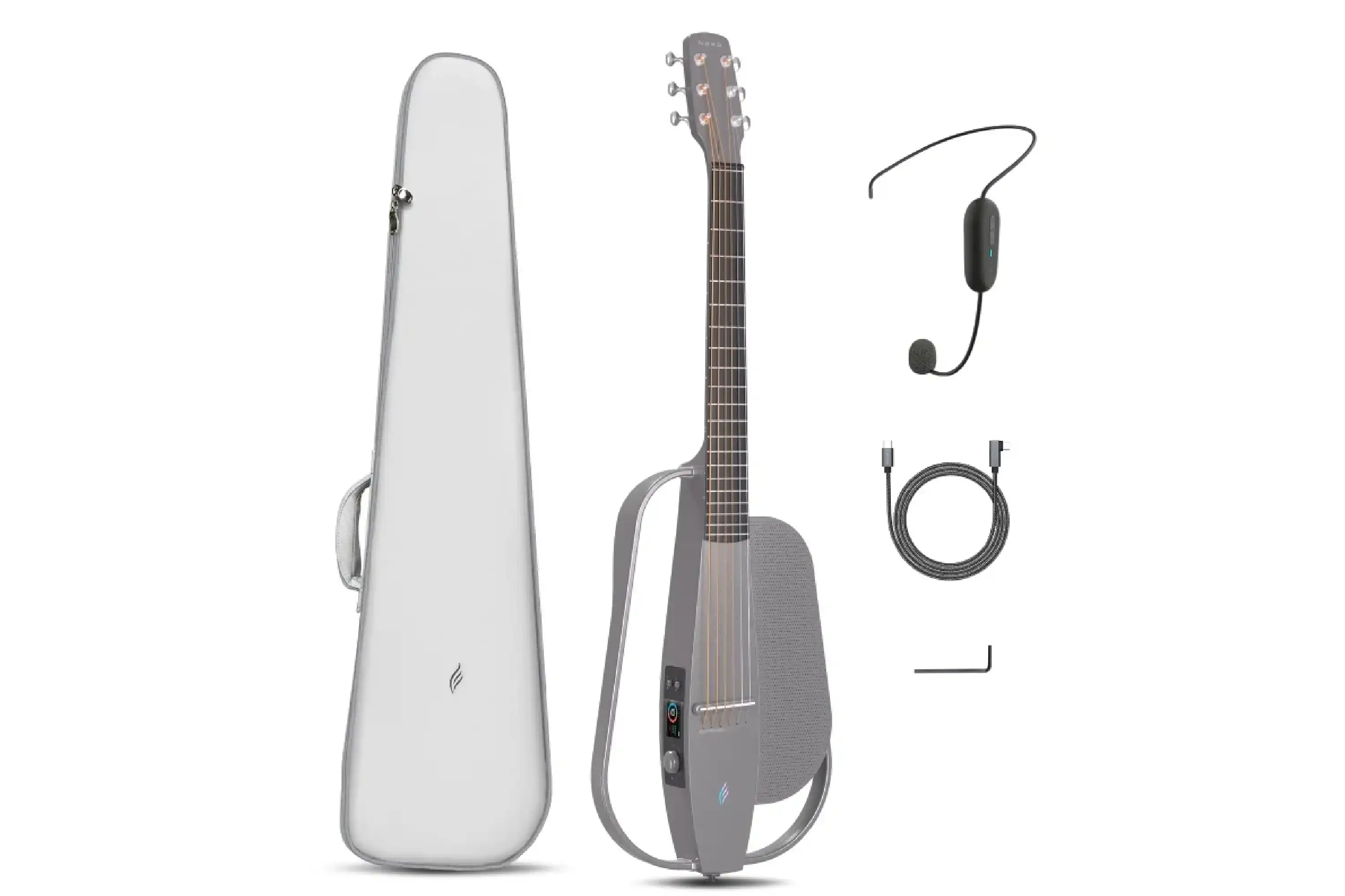 Enya NEXG SE Carbon Fiber Smart Audio Guitar - Grey - Image 6