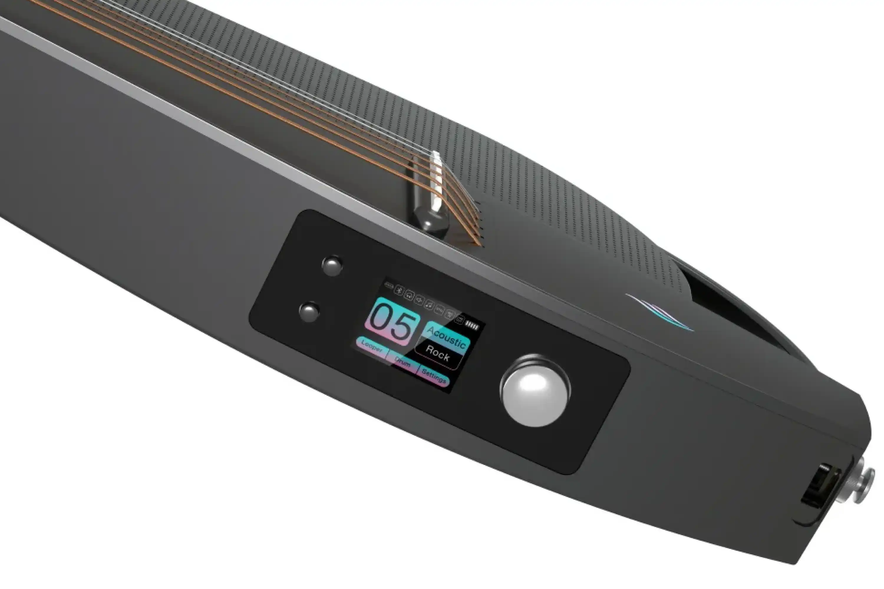 Enya NEXG 2 All-in-One Deluxe Smart Audio Loop Guitar - Black - Image 6