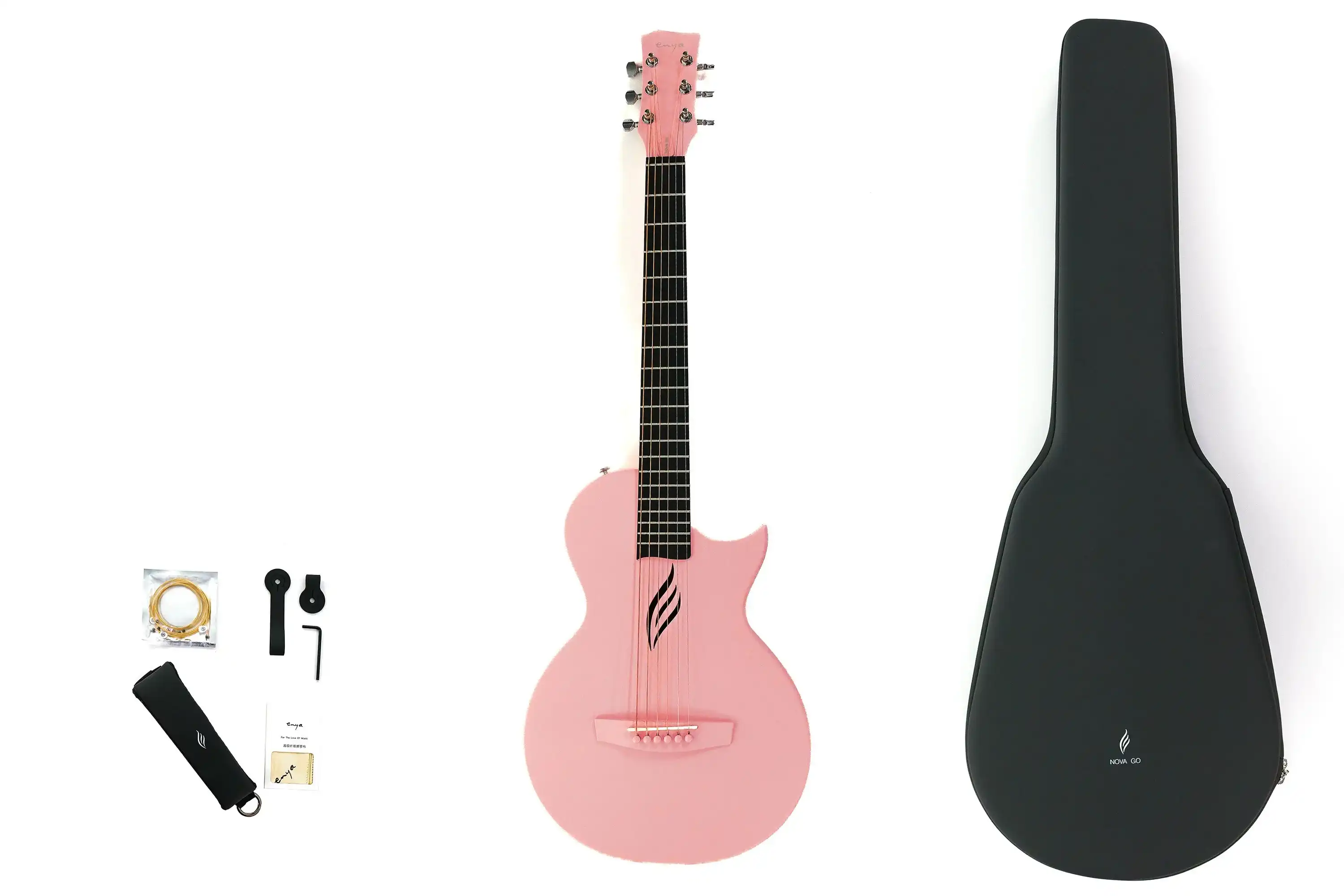 Enya Nova GO Carbon Fiber Acoustic Guitar - Pink