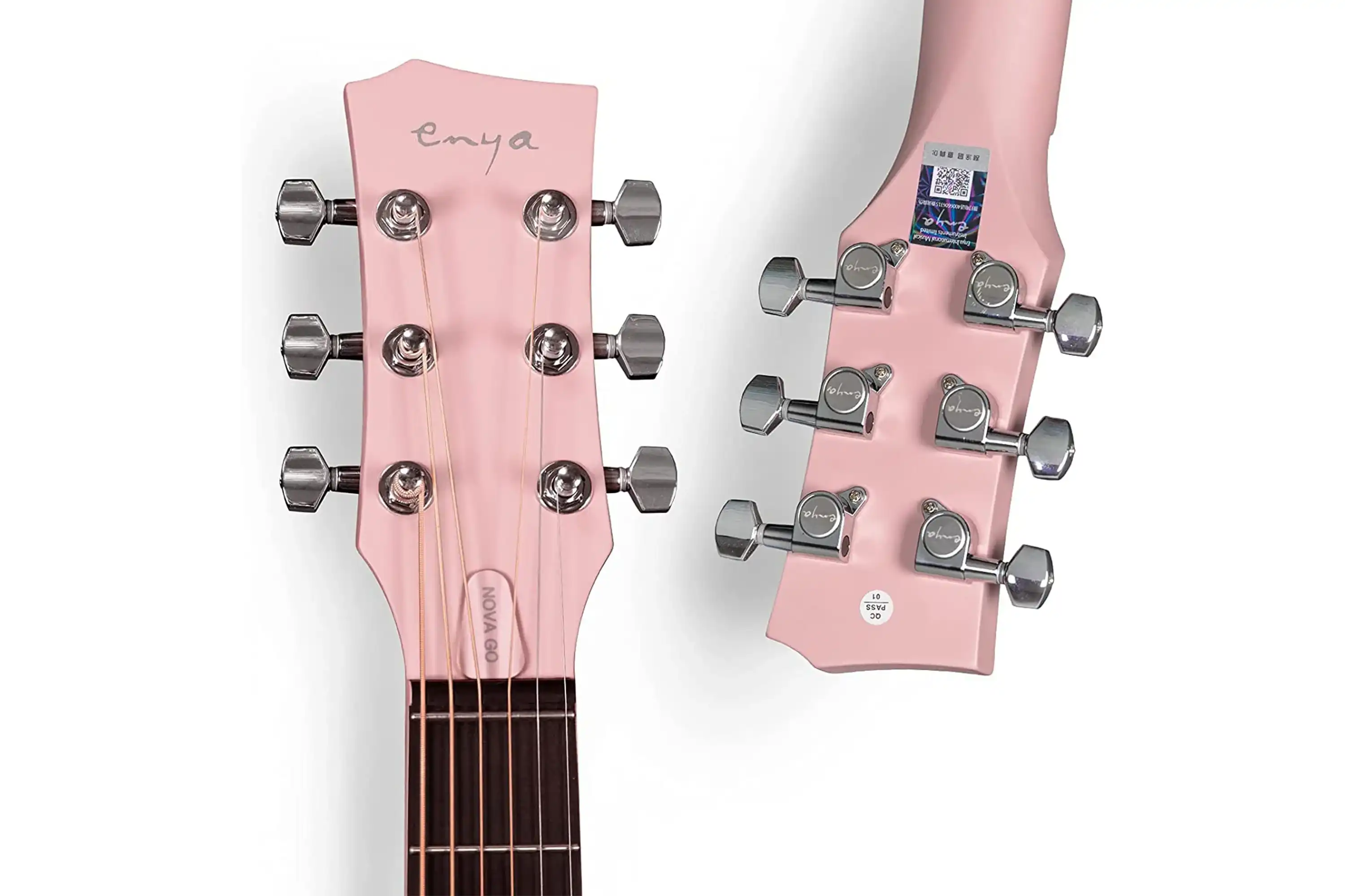 Enya Nova GO Carbon Fiber Acoustic Guitar - Pink - Image 8