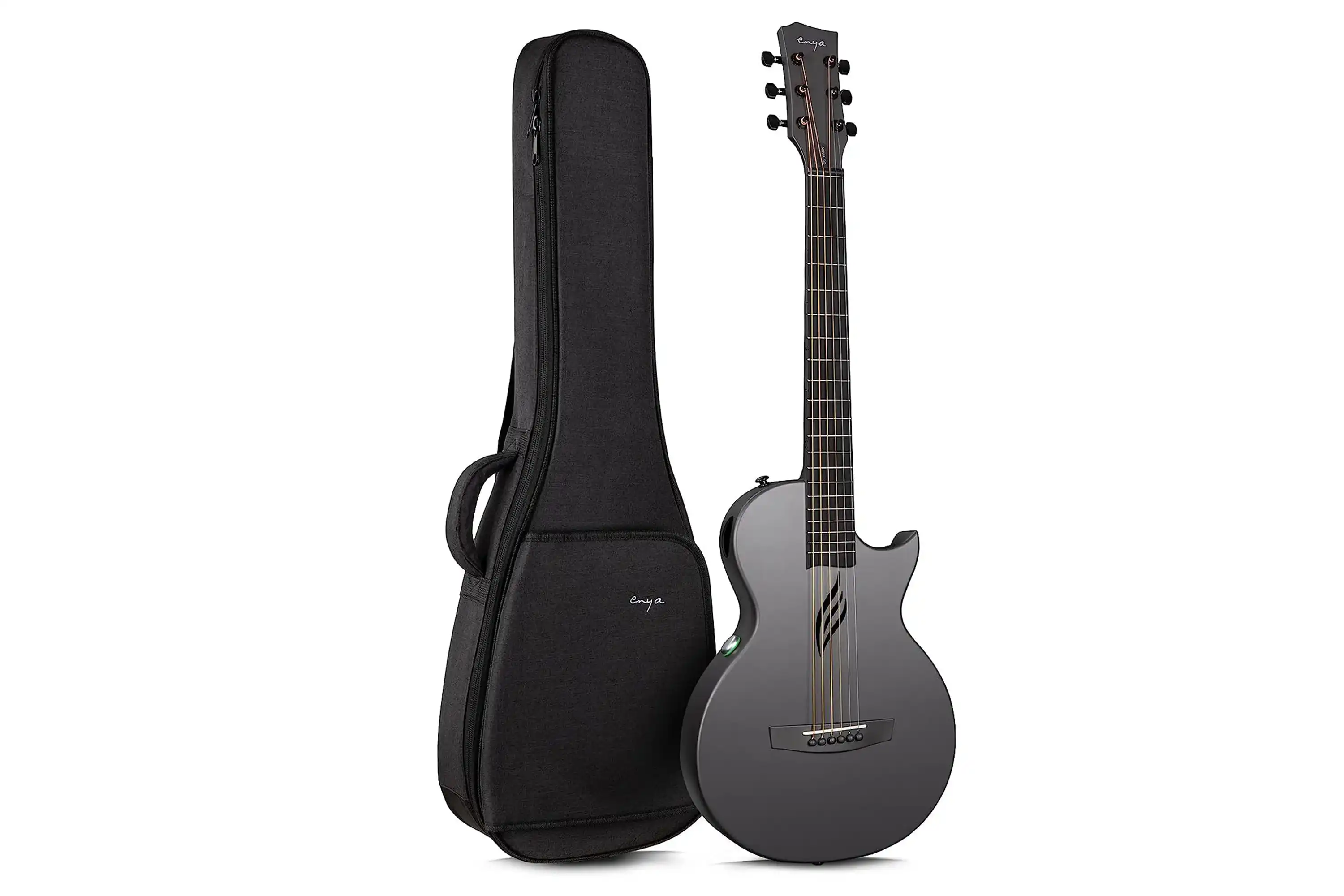 Enya Nova GO SP1 Carbon Fiber Acoustic Electric Guitar - Black - Image 2