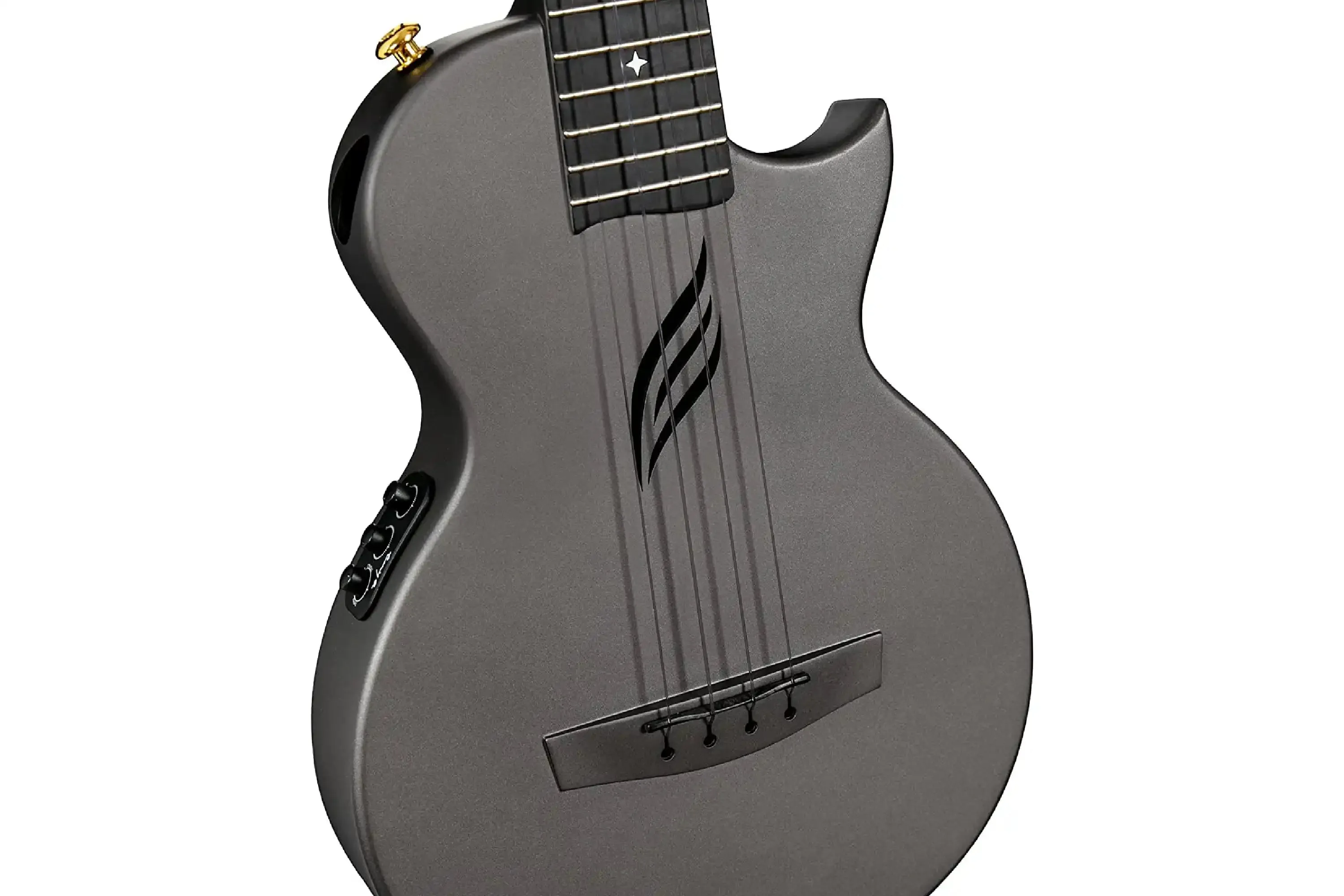 Enya Nova U PRO Carbon Fiber AcousticPlus Tenor Ukulele - Black - Image 3