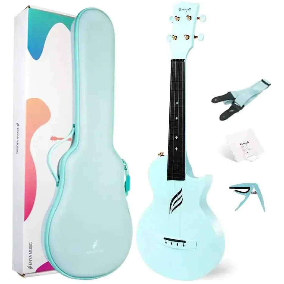 Enya Nova U Blue Concert Ukulele Carbon Fiber - Image 3