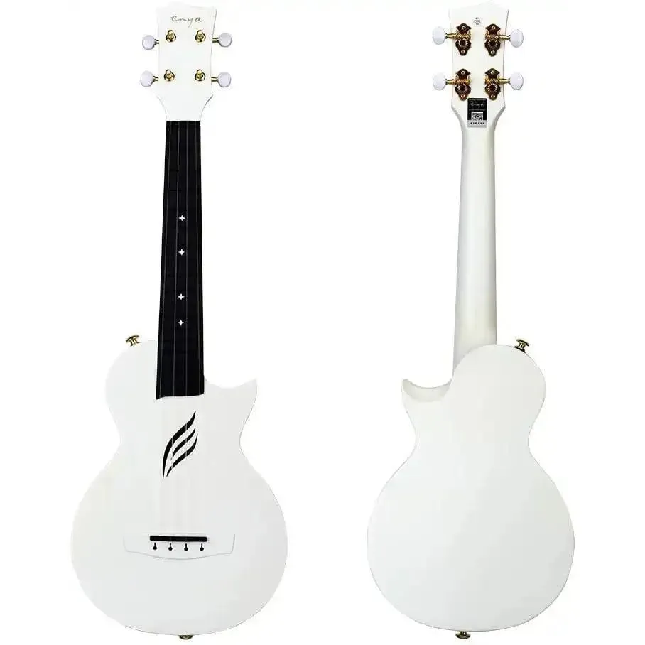 Enya Nova-U Carbon Fiber Acoustic Concert Ukulele - White - Image 4