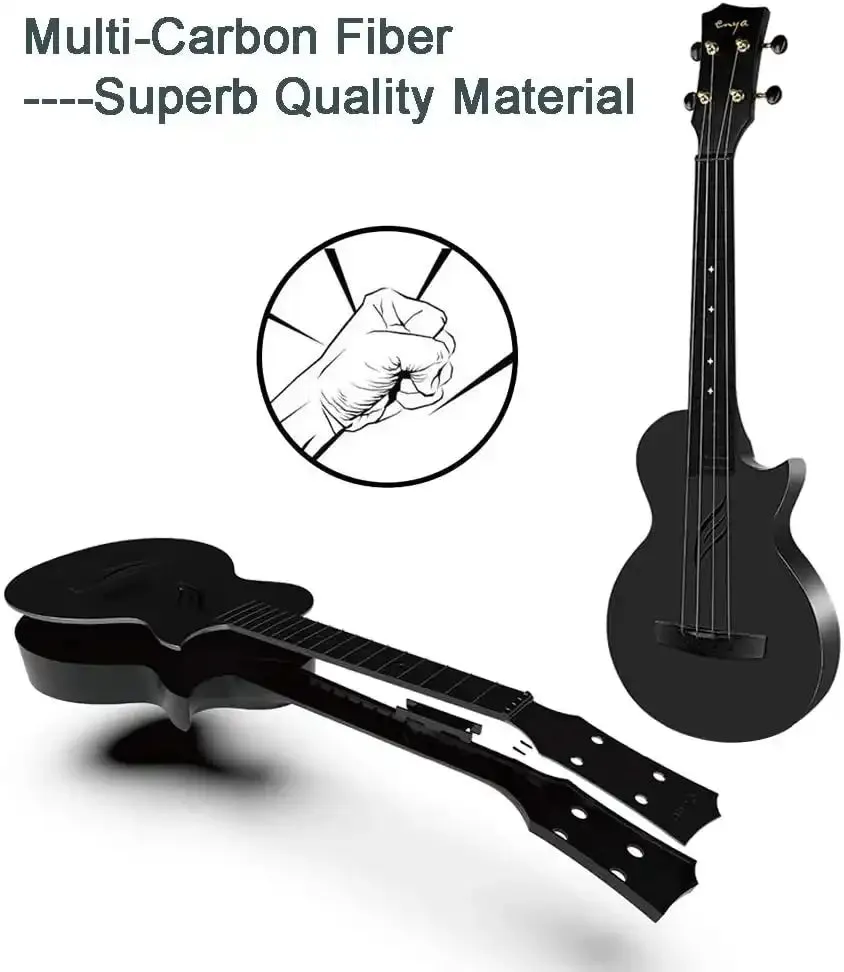 Enya Nova U Mini Black Soprano Ukulele "Mighty Mouse" - Image 6