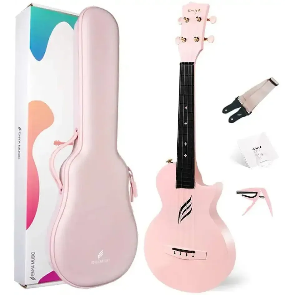 Enya Nova U Pink Concert Ukulele Carbon Fiber - Image 2