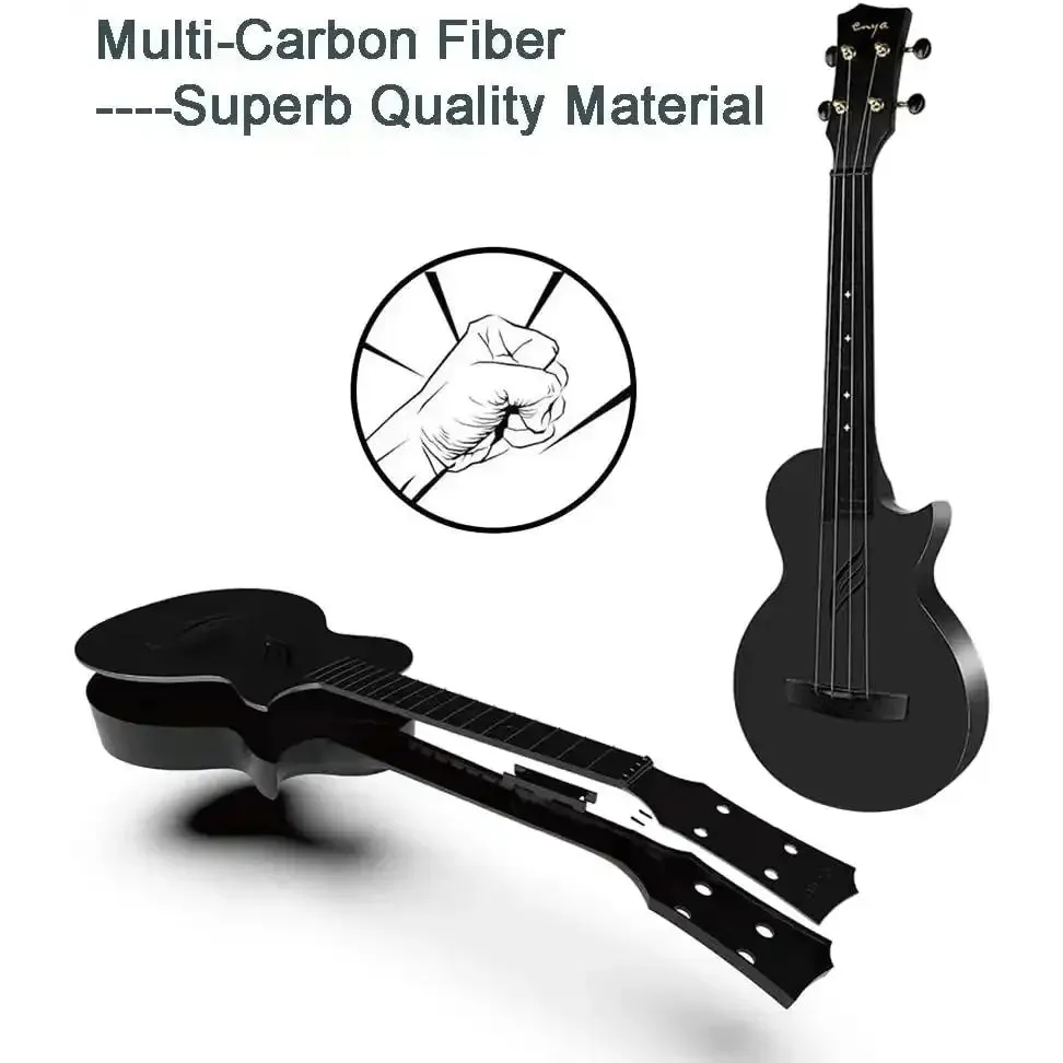 Enya Nova U Carbon Fiber Acoustic Concert Ukulele - Red - Image 9