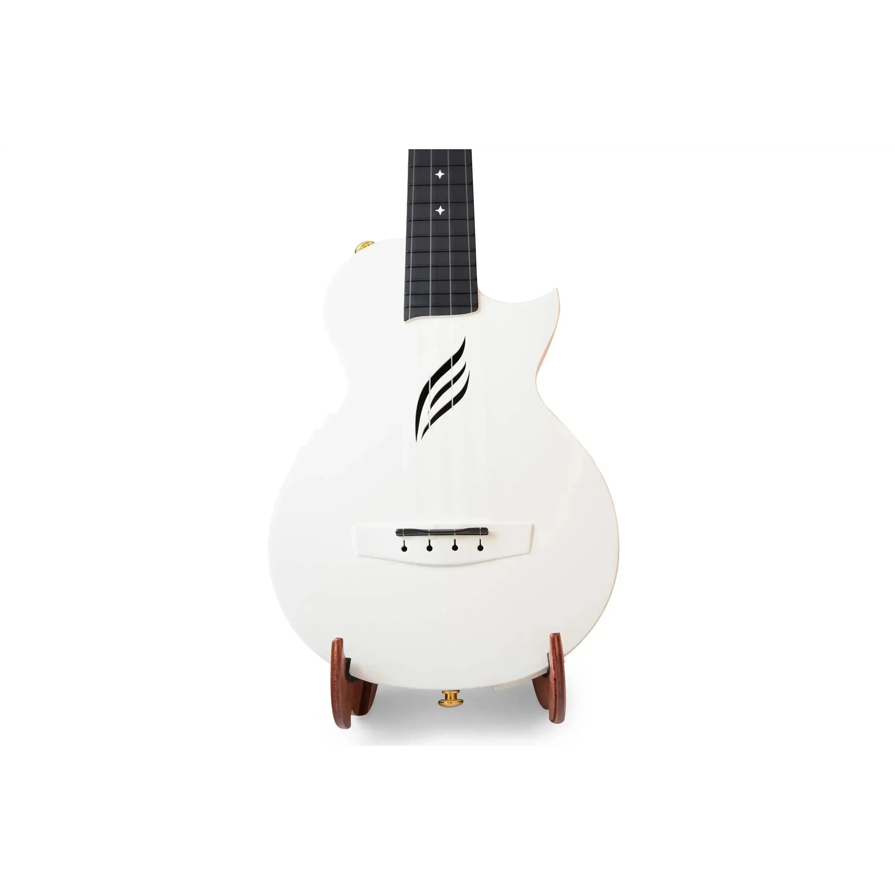 Enya Nova UE/WH White Concert Ukulele w/ Pickup - Image 4