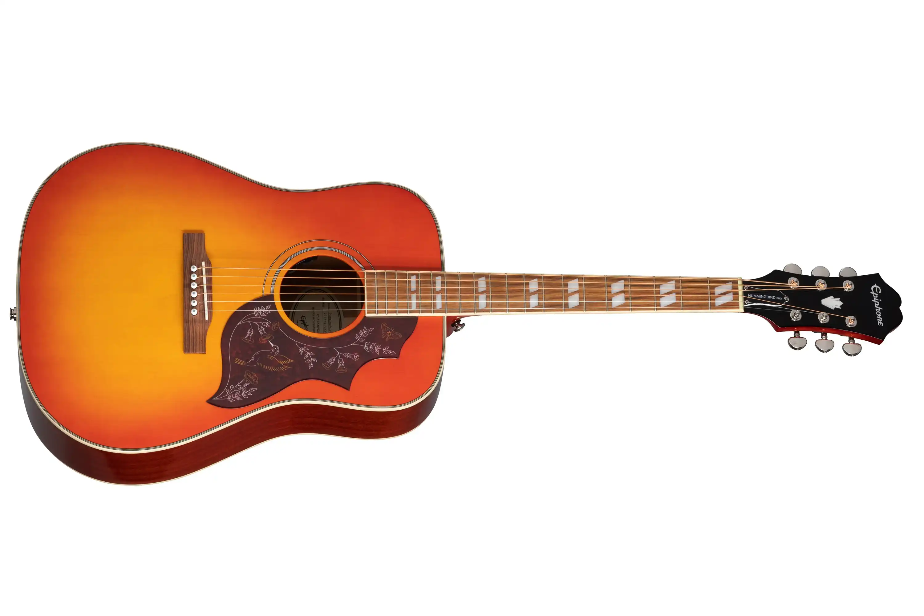 Epiphone Hummingbird Studio Acoustic Electric Guitar - Faded Cherry Burst - Image 3