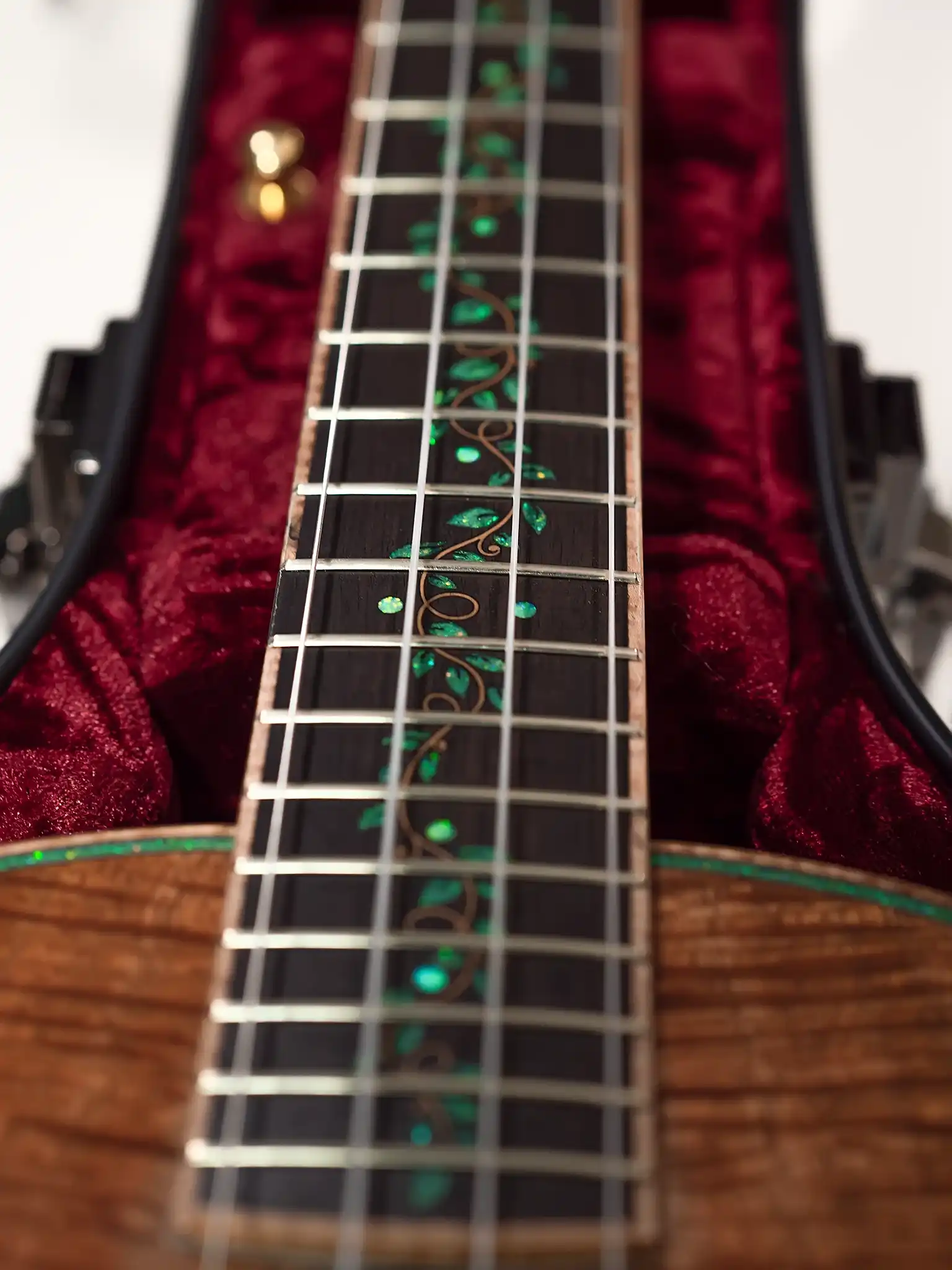 Eric Devine Custom Mastergrade White Koa Tenitone Ukulele "Eagle" - Image 9
