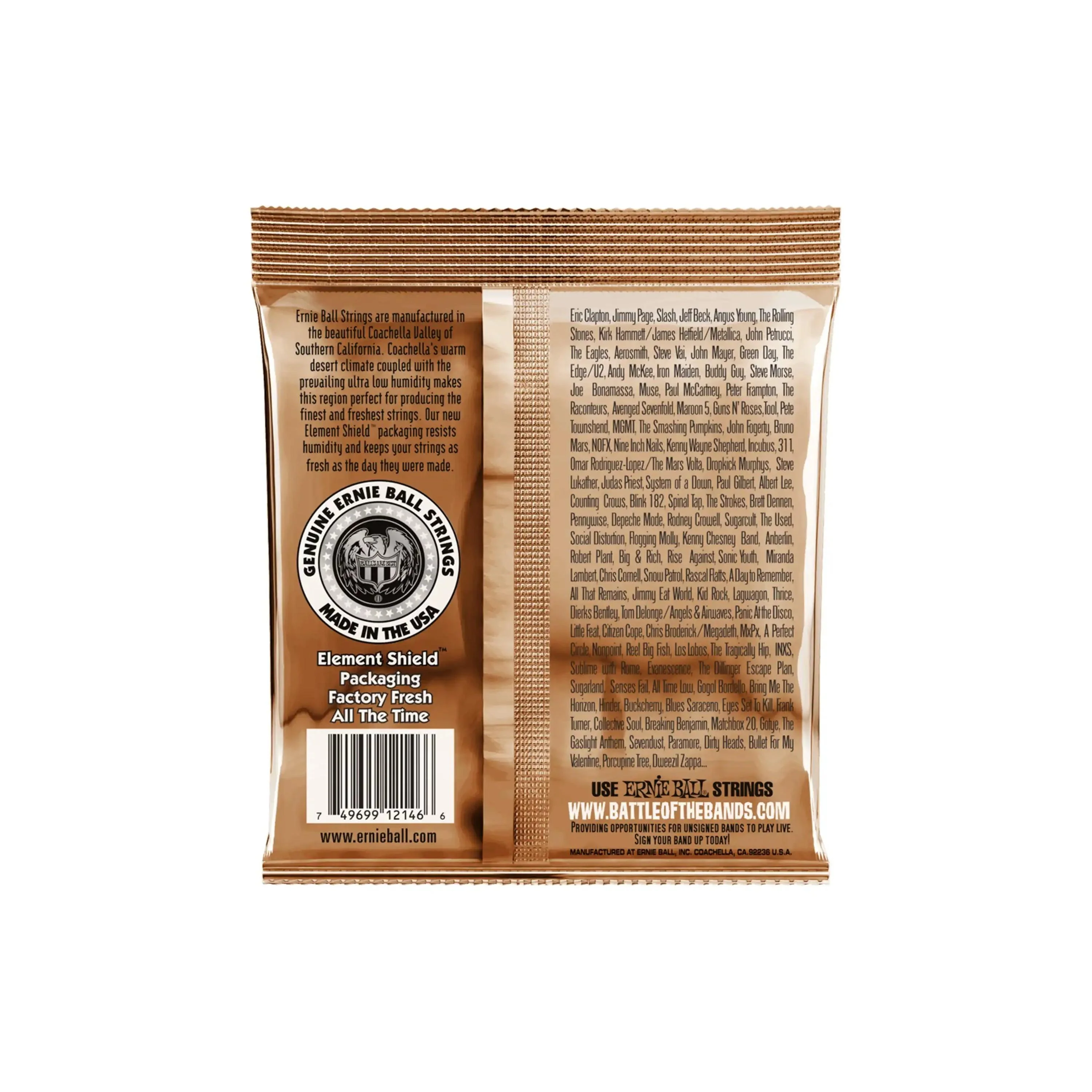 Ernie Ball Earthwood Medium Light Phosphor Bronze Acoustic Guitar Strings - 12-54 - Image 2