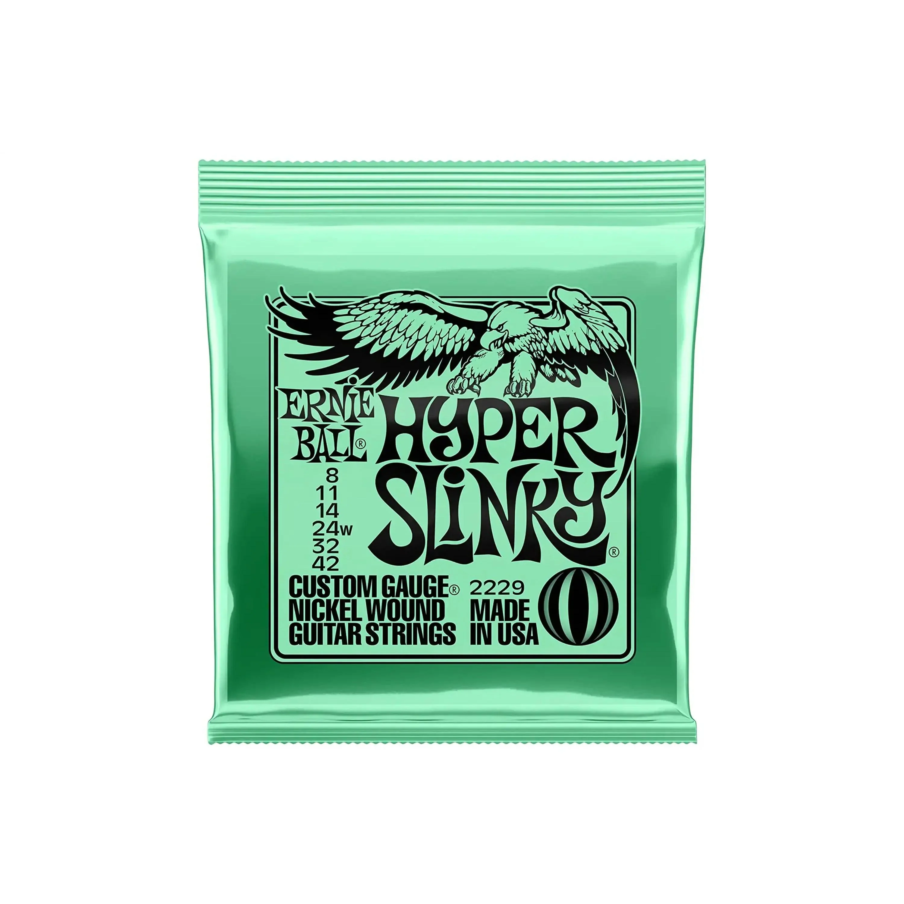 Ernie Ball Hyper Slinky Nickel Wound Electric Guitar Strings - 8-42 Gauge