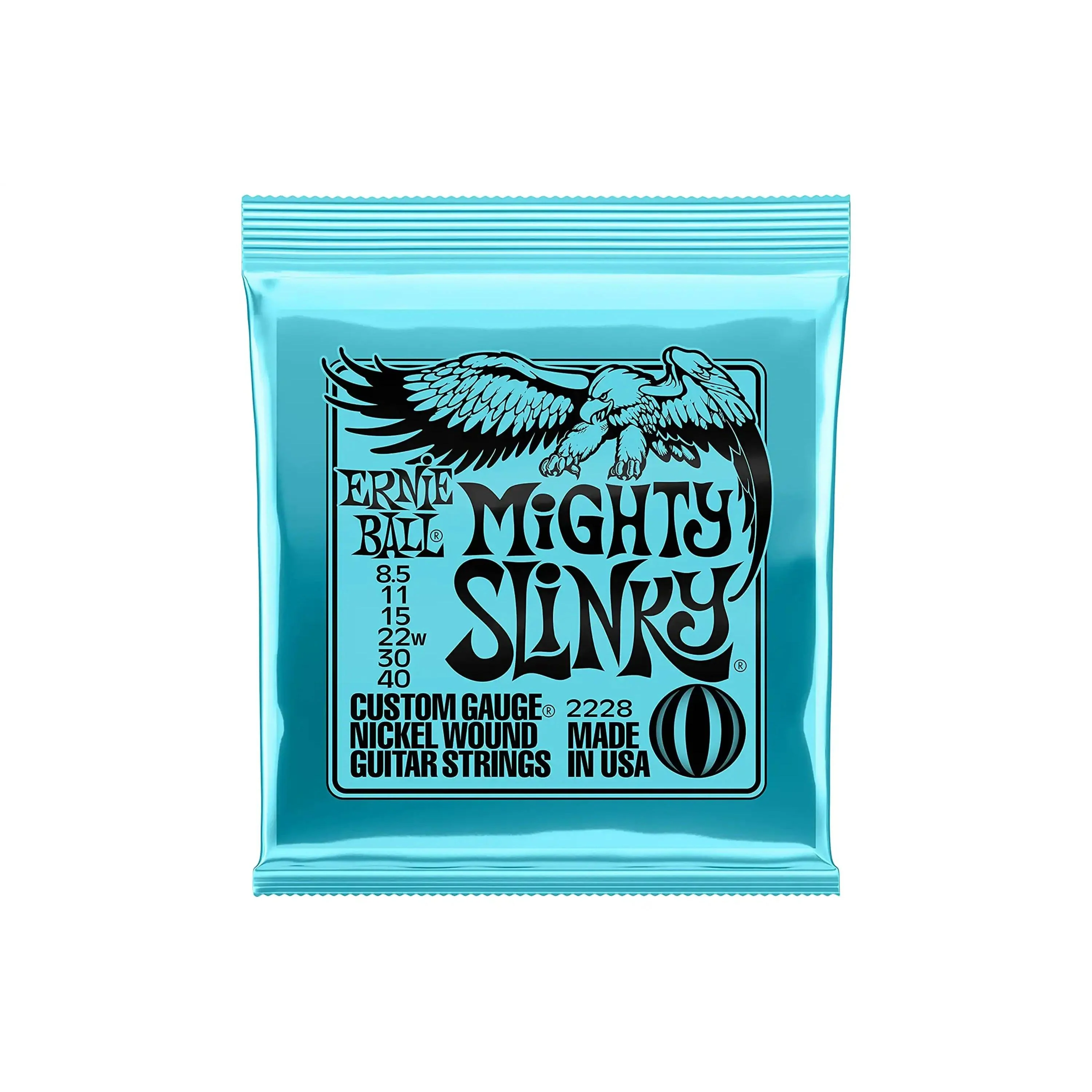 Ernie Ball Mighty Slinky Nickel Wound Electric Guitar Strings - 8.5-40 Gauge