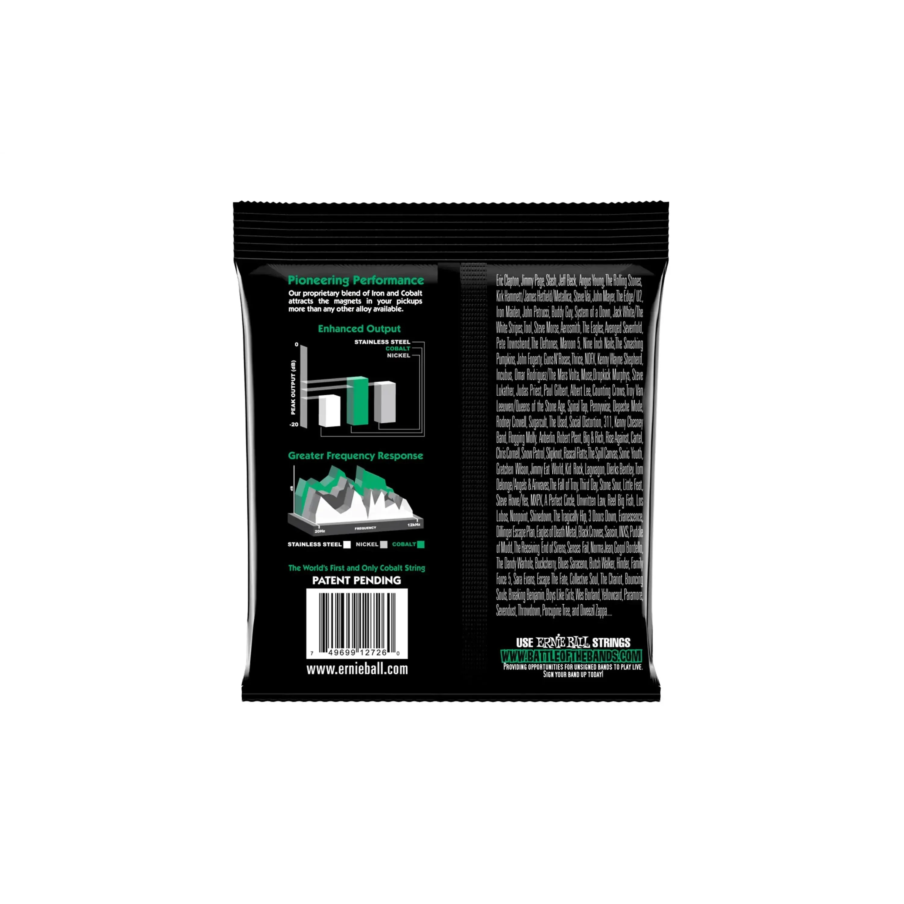 Ernie Ball Not Even Slinky Cobalt Electric Guitar Strings - 12-56 - Image 2