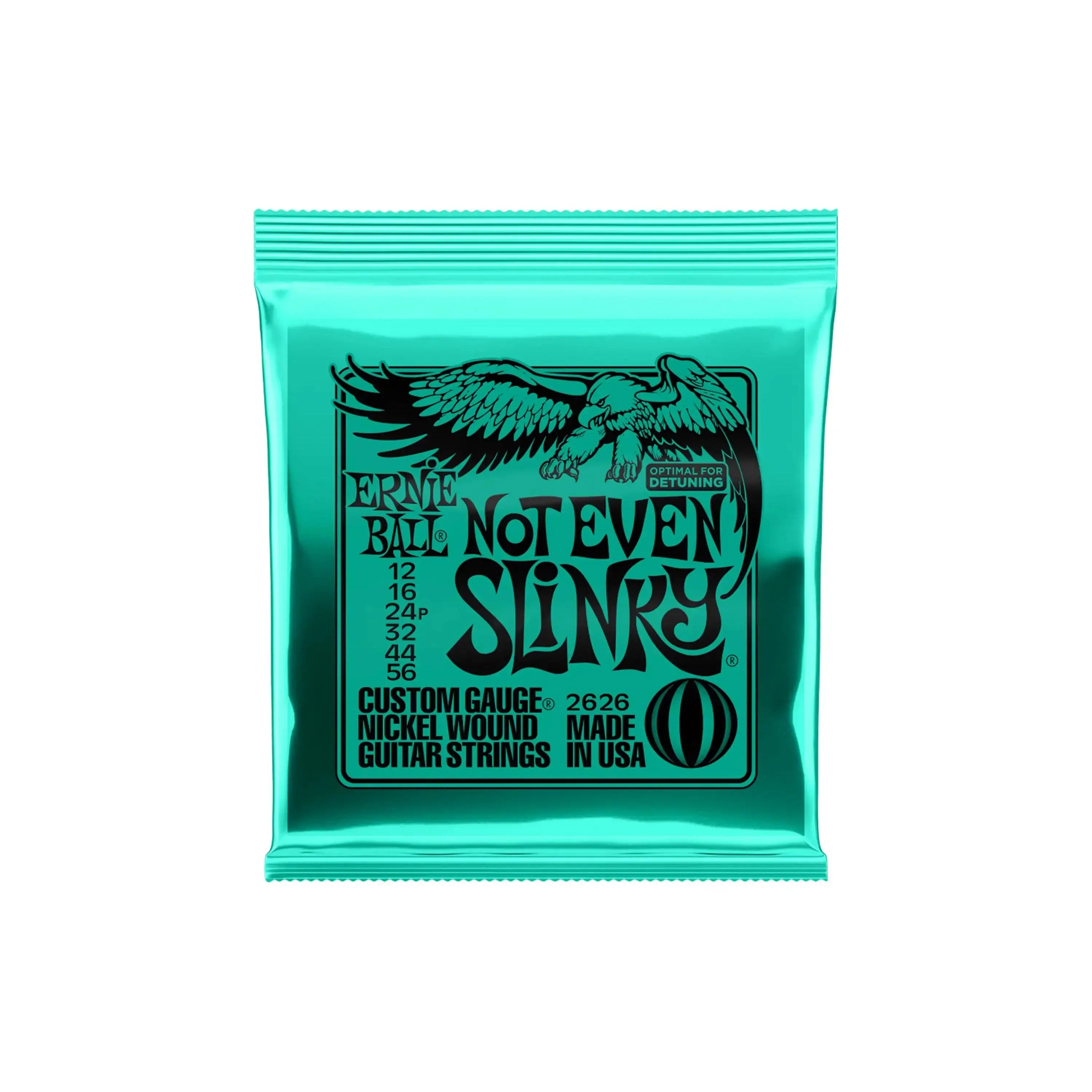 Ernie Ball Not Even Slinky Nickel Wound Electric Guitar Strings - 12-56