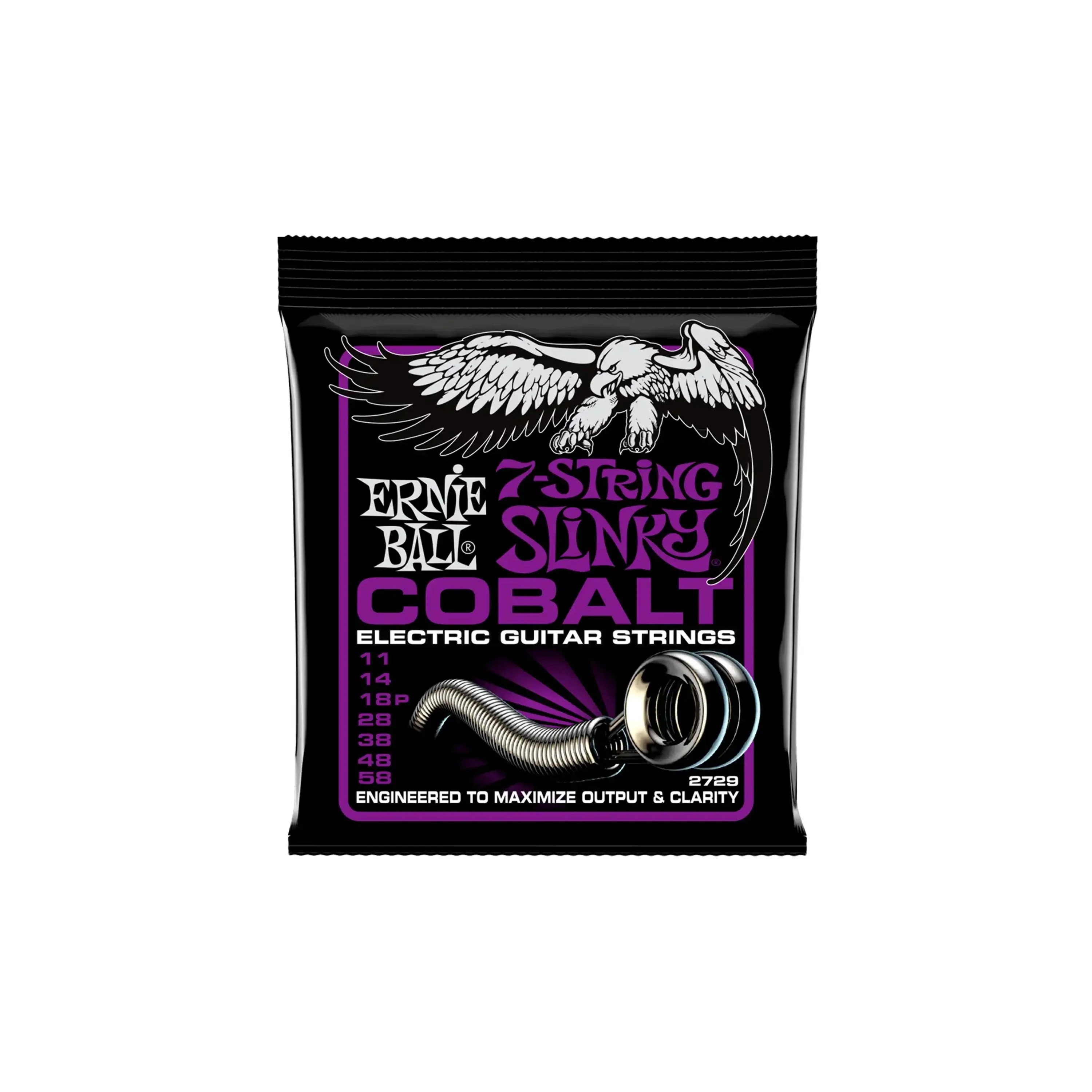 Ernie Ball Power Slinky Cobalt 7-String Electric Guitar Strings - 11-58