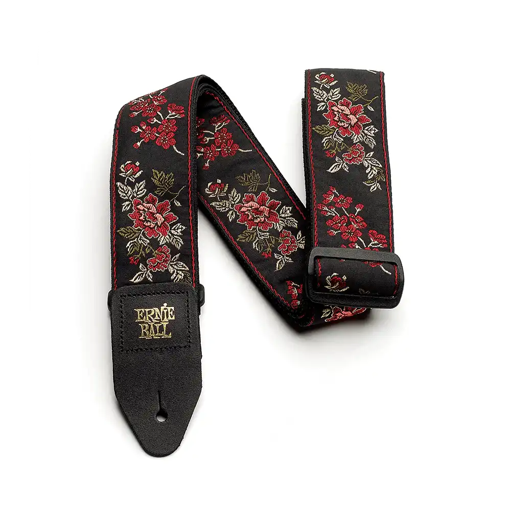 Ernie Ball Red Rose Jacquard Strap
