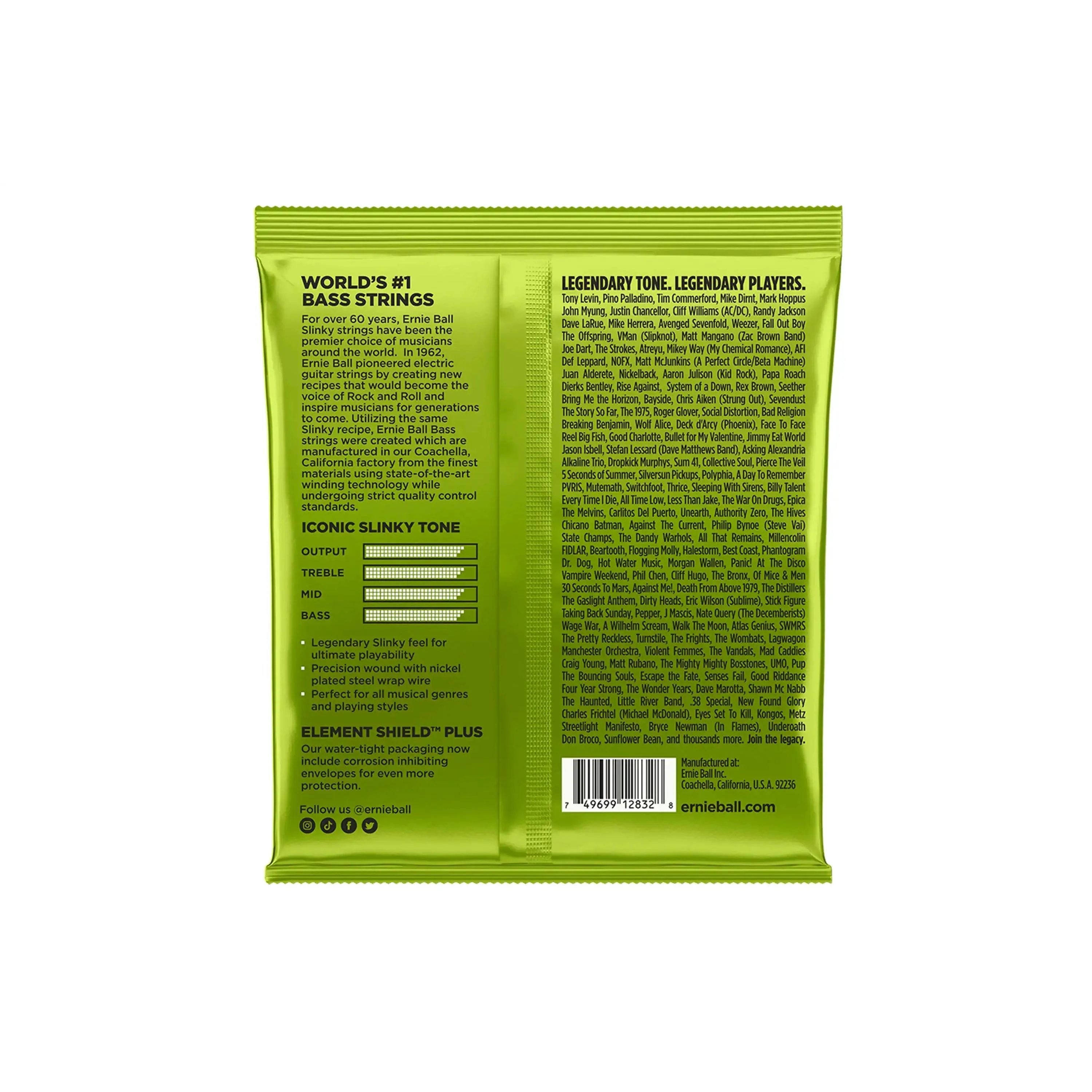 Ernie Ball Regular Slinky Nickel Electric Bass Strings - 50-105 Gauge - Image 2