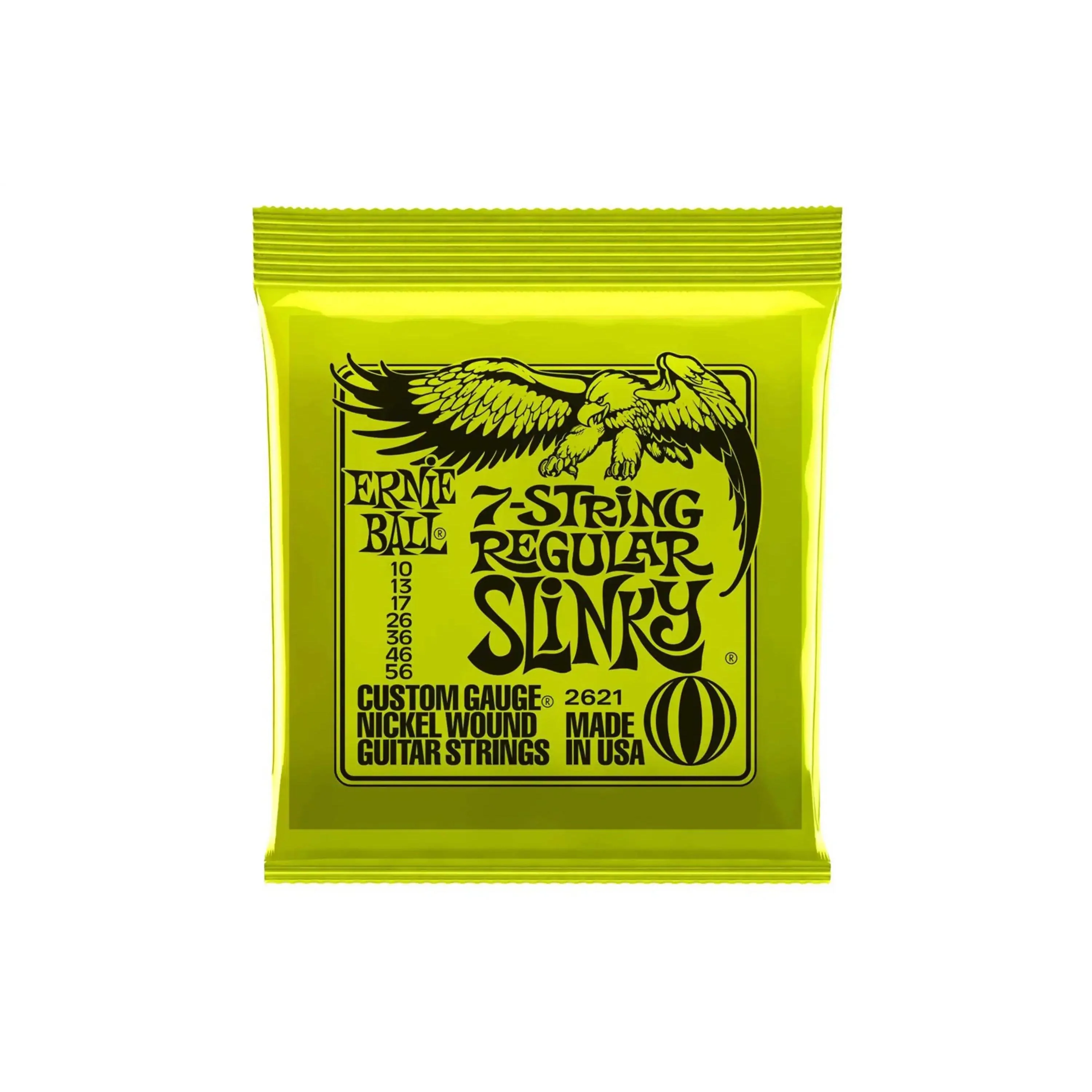 Ernie Ball Regular Slinky Nickel Wound Electric 7-String Guitar Strings - 10-56 Gauge