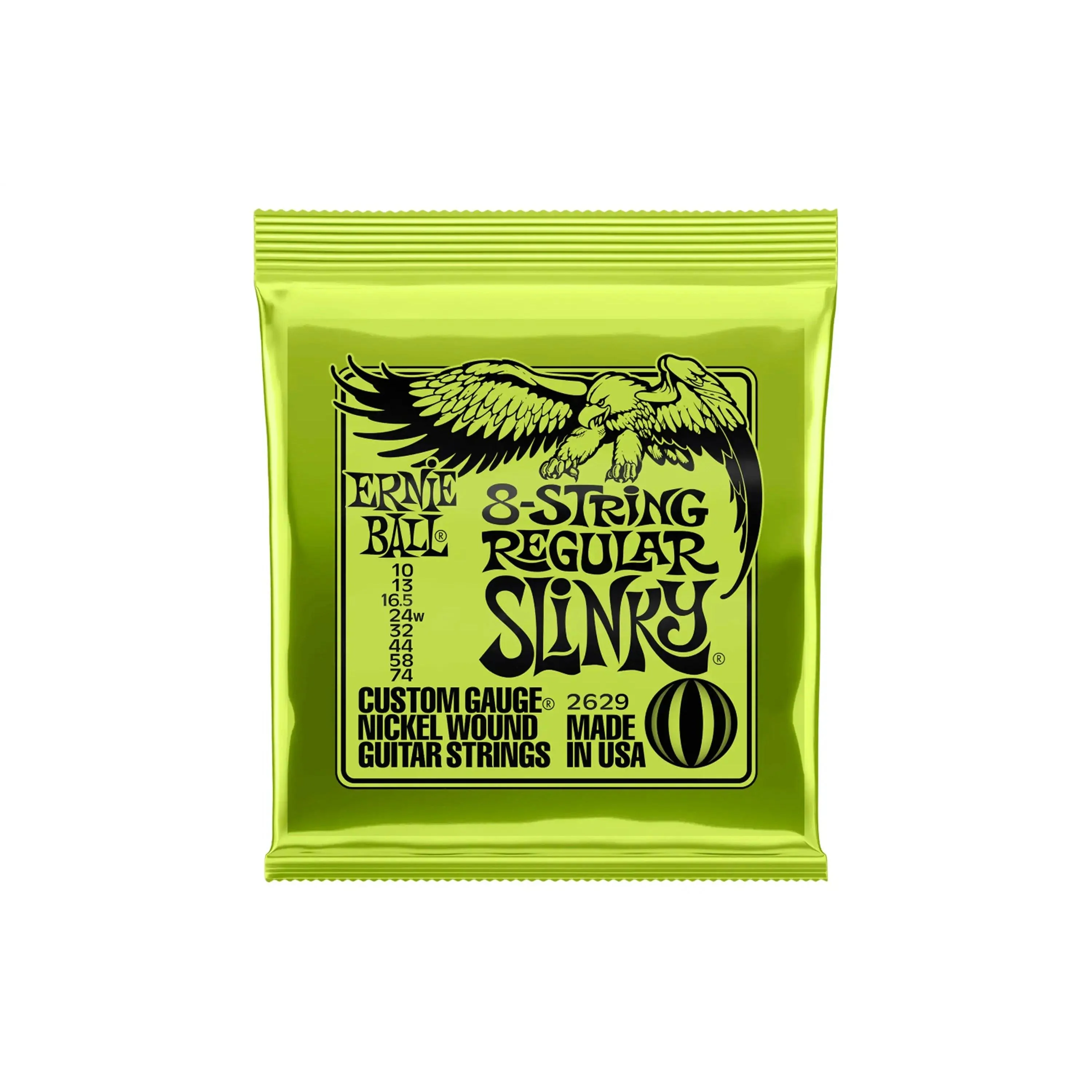 Ernie Ball Regular Slinky Nickel Wound Electric 8-String Guitar Strings - 10-74 Gauge