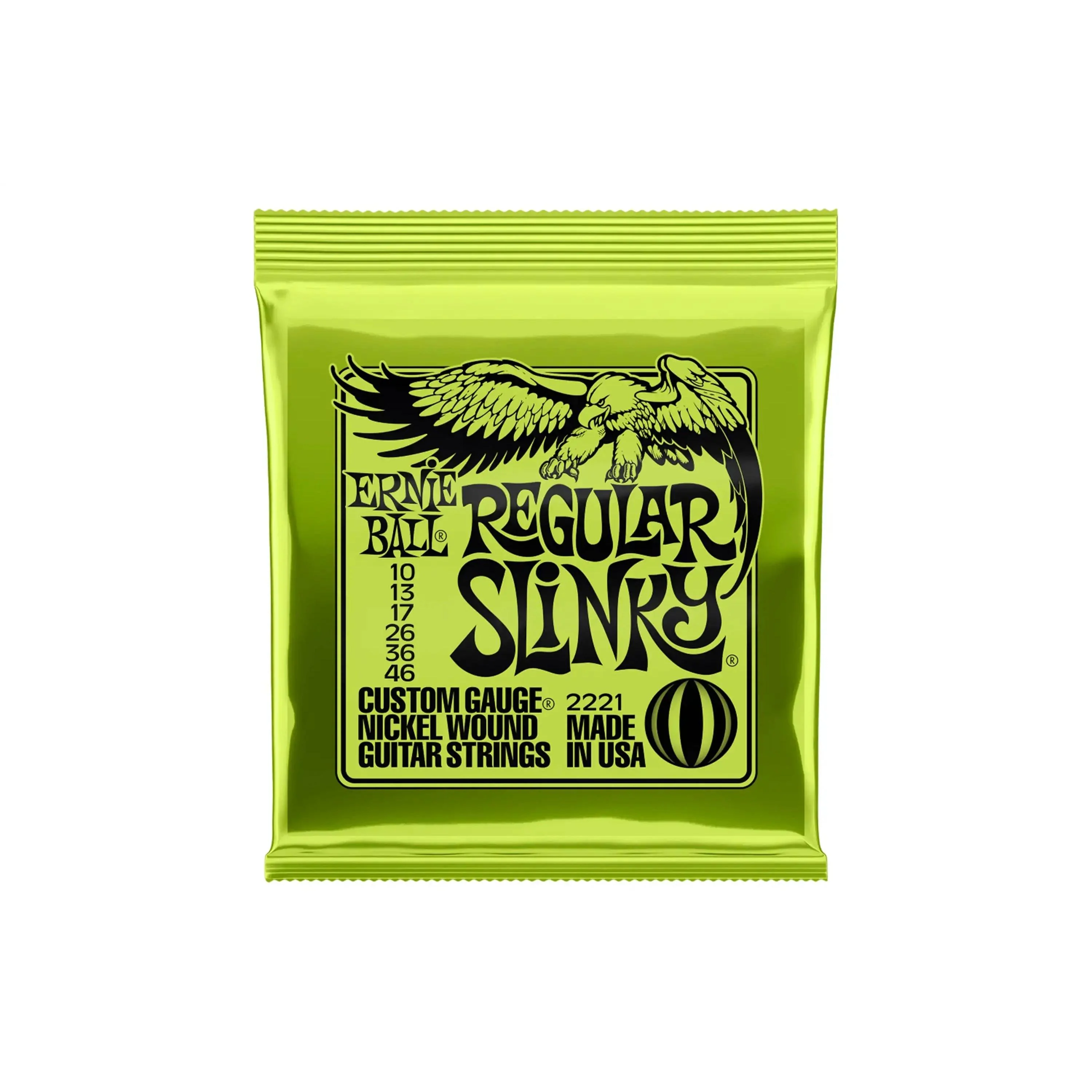 Ernie Ball Regular Slinky Nickel Wound Electric Guitar Strings - 10-46 Gauge