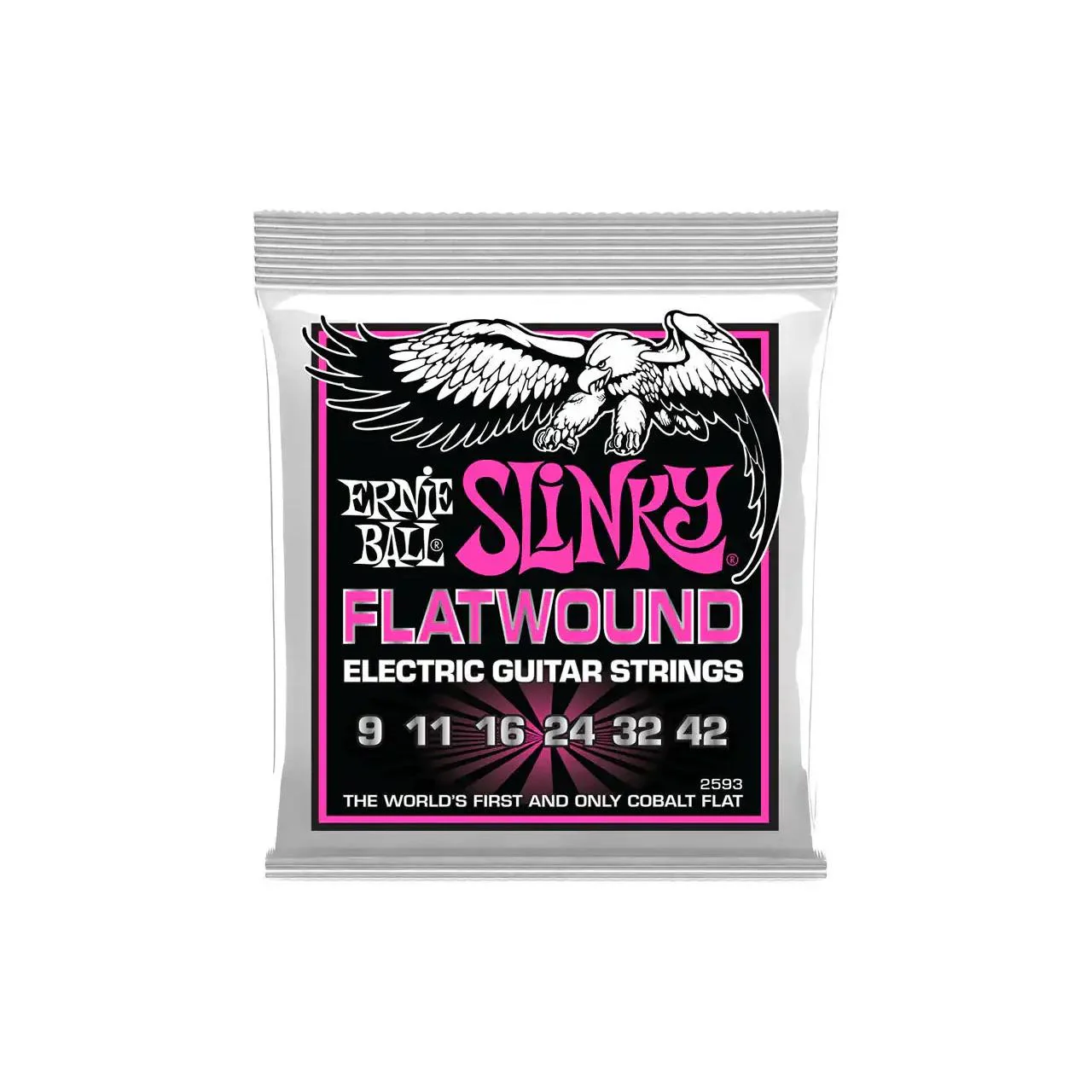 Ernie Ball Slinky Cobalt Flatwound Electric Guitar Strings - .09 -.042
