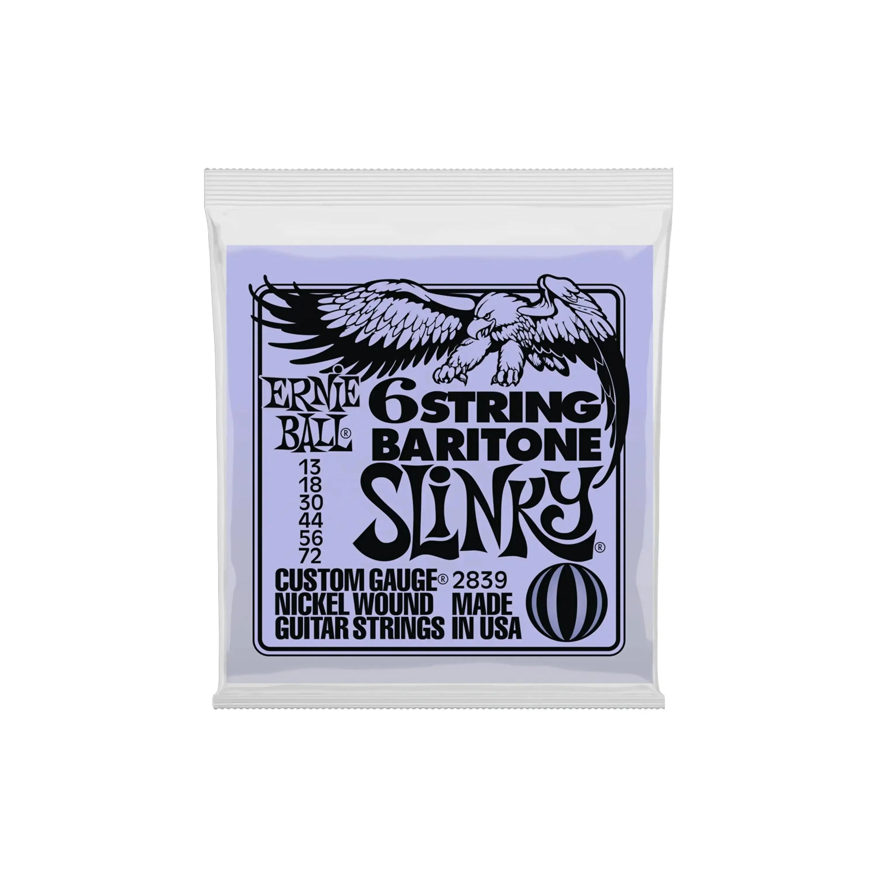Ernie Ball Slinky Small Ball End 6-String Baritone Guitar Strings - 13-72 Gauge