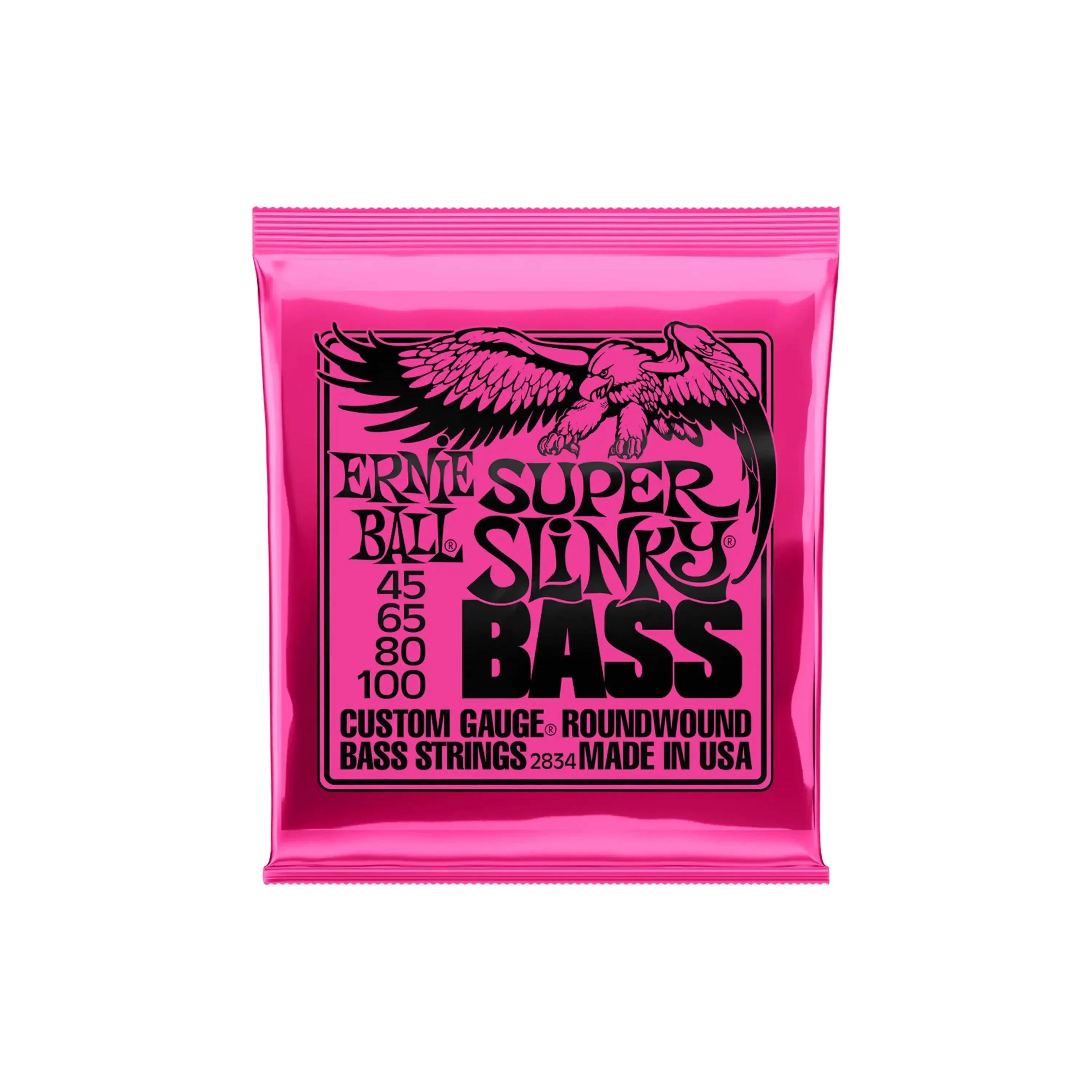 Ernie Ball Super Slinky Nickel Electric Bass Strings - 45-100 Gauge
