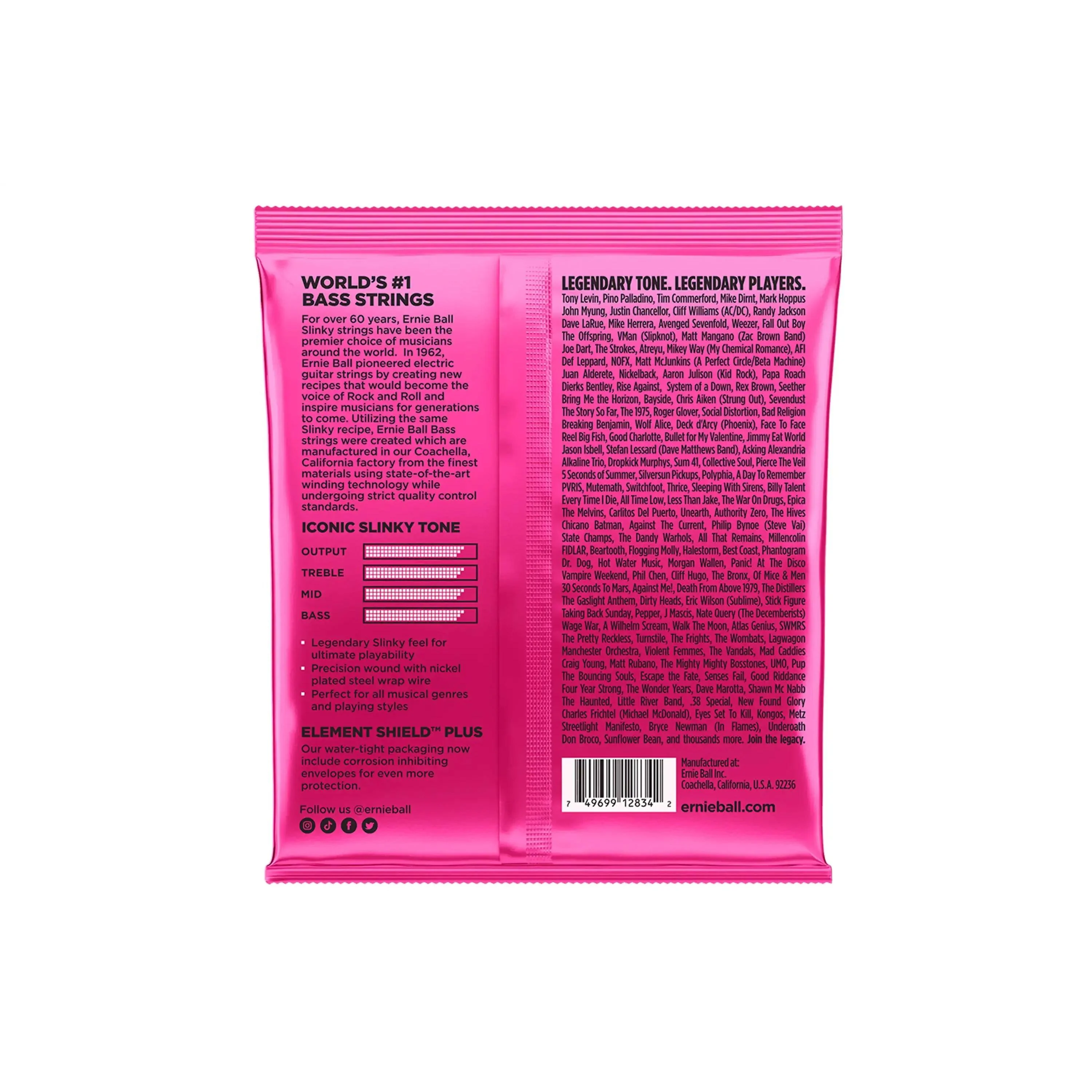 Ernie Ball Super Slinky Nickel Electric Bass Strings - 45-100 Gauge - Image 2