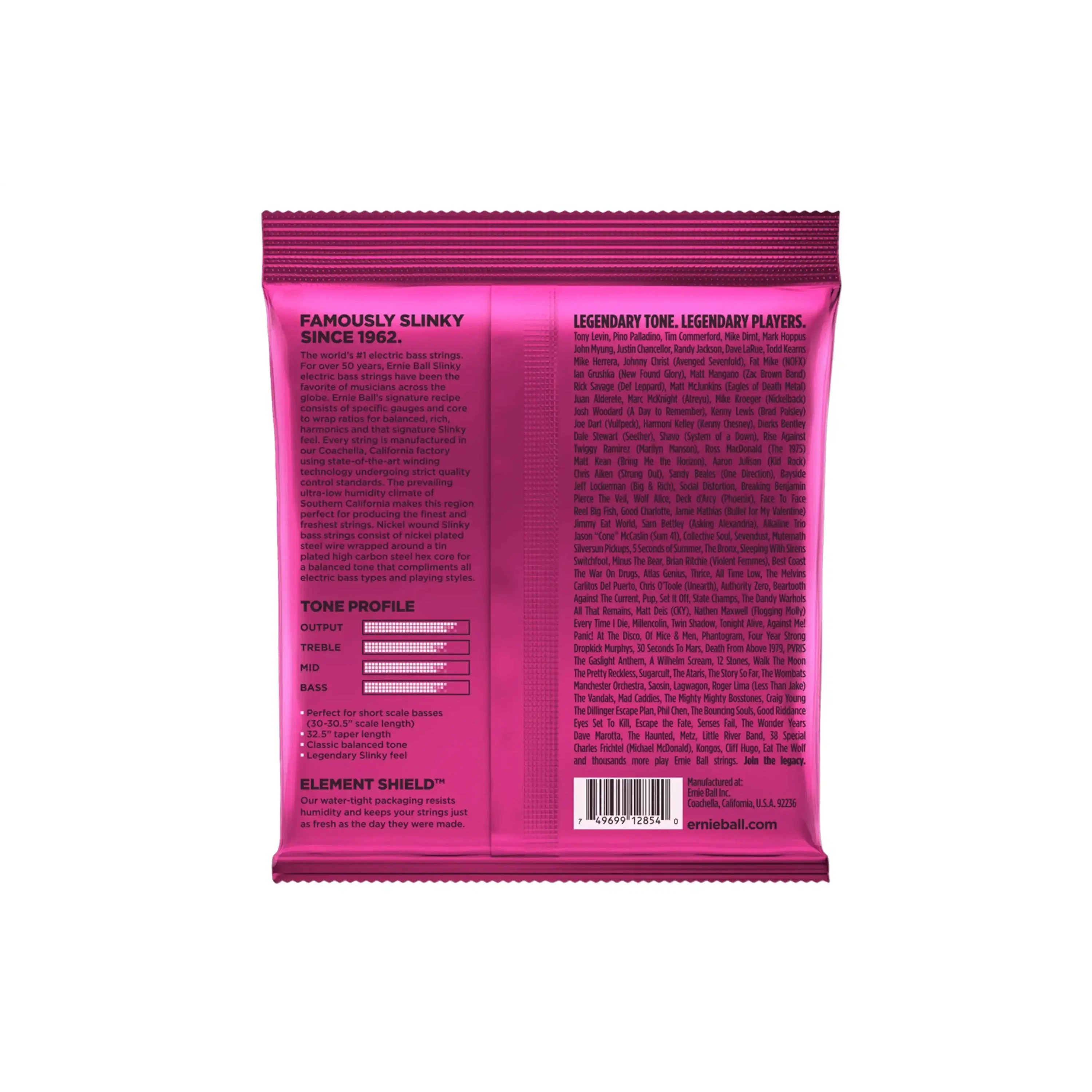 Ernie Ball Super Slinky Short Scale Nickel Electric Bass Strings - 40-100 Gauge - Image 2